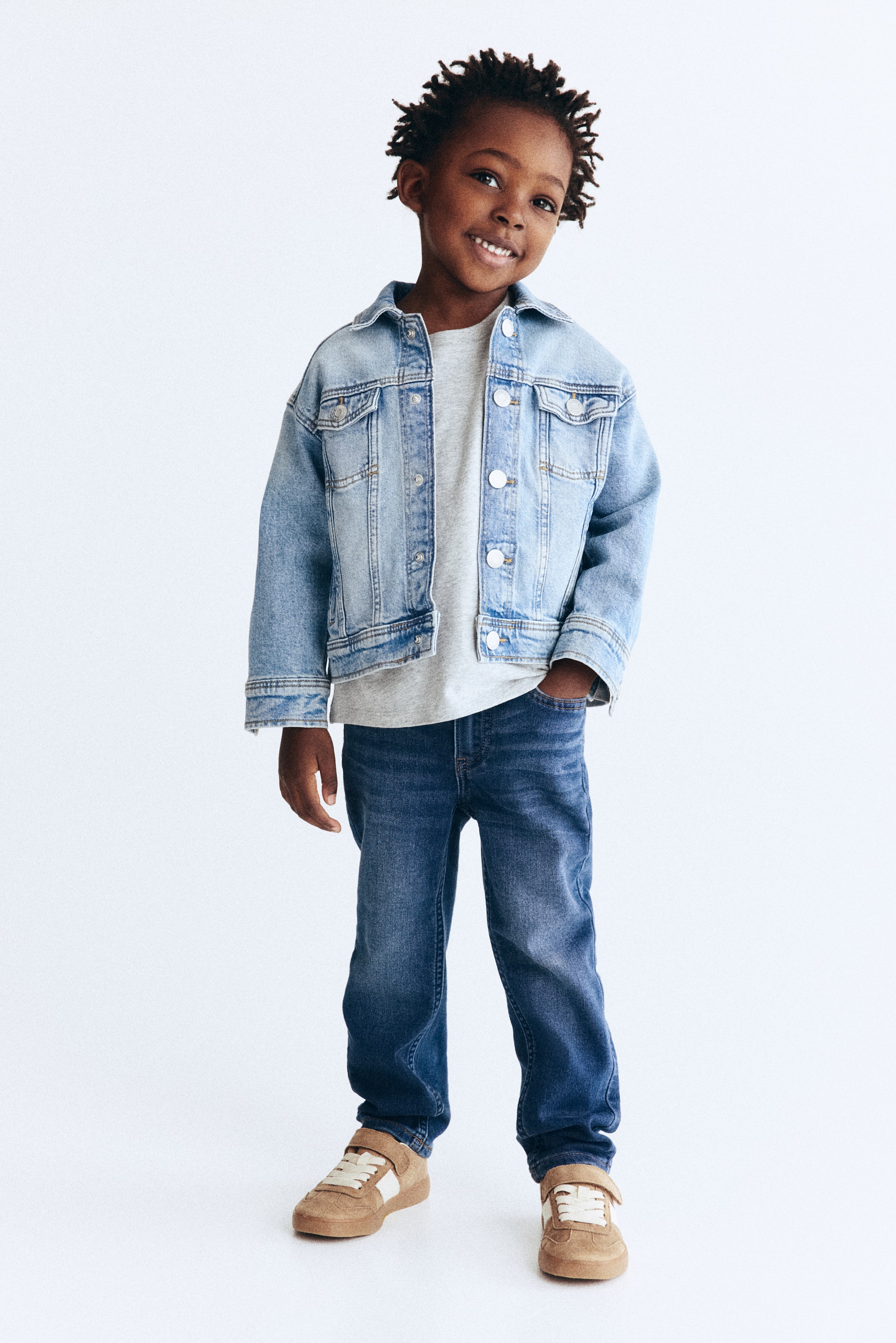 Vis større bilde: Super Soft Slim Fit Jeans - Mørk denimblå - BARN | H&M NO 1