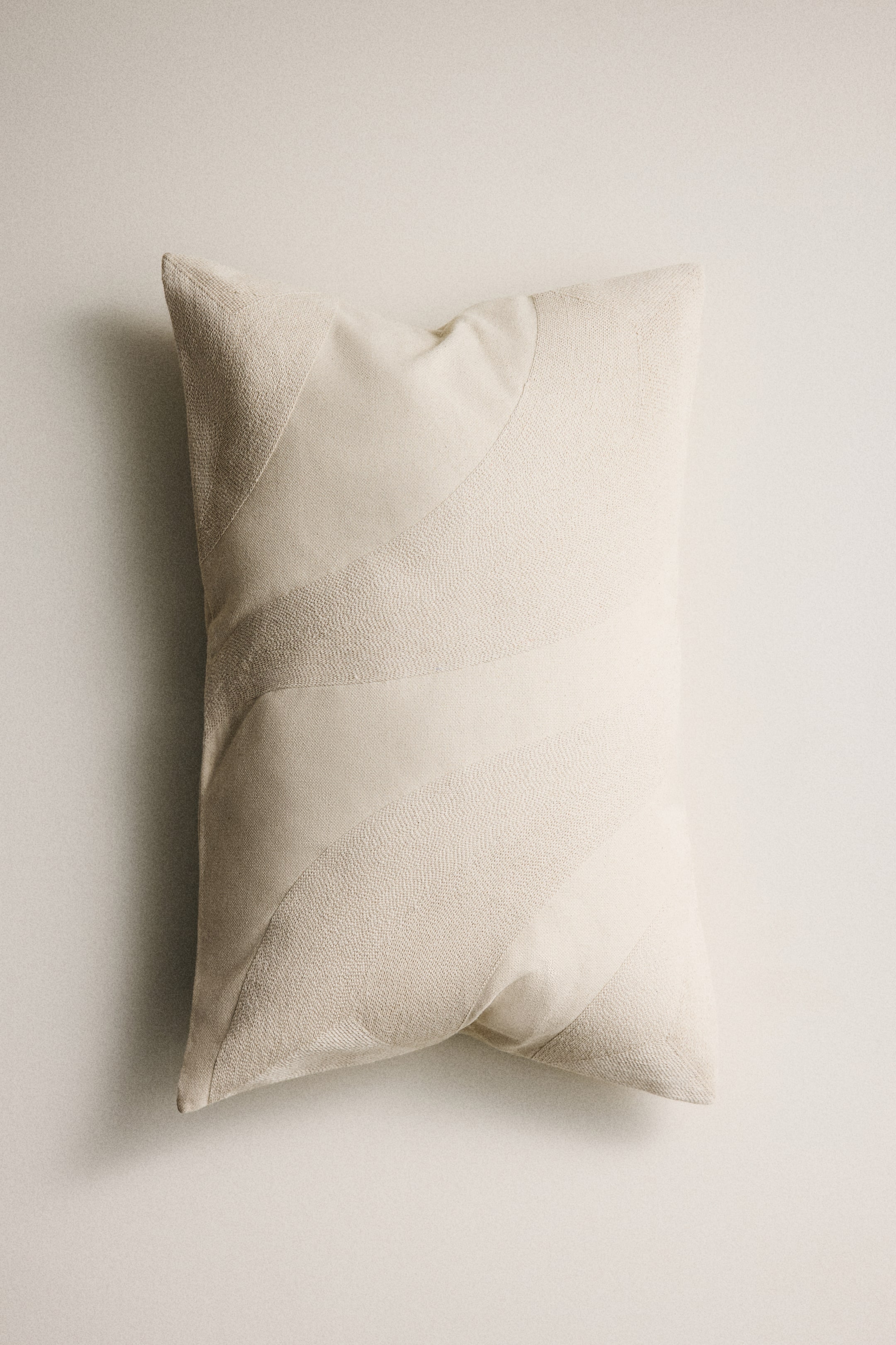 View larger image: Embroidered Cushion Cover - Light beige - Home All | H&M CA 1