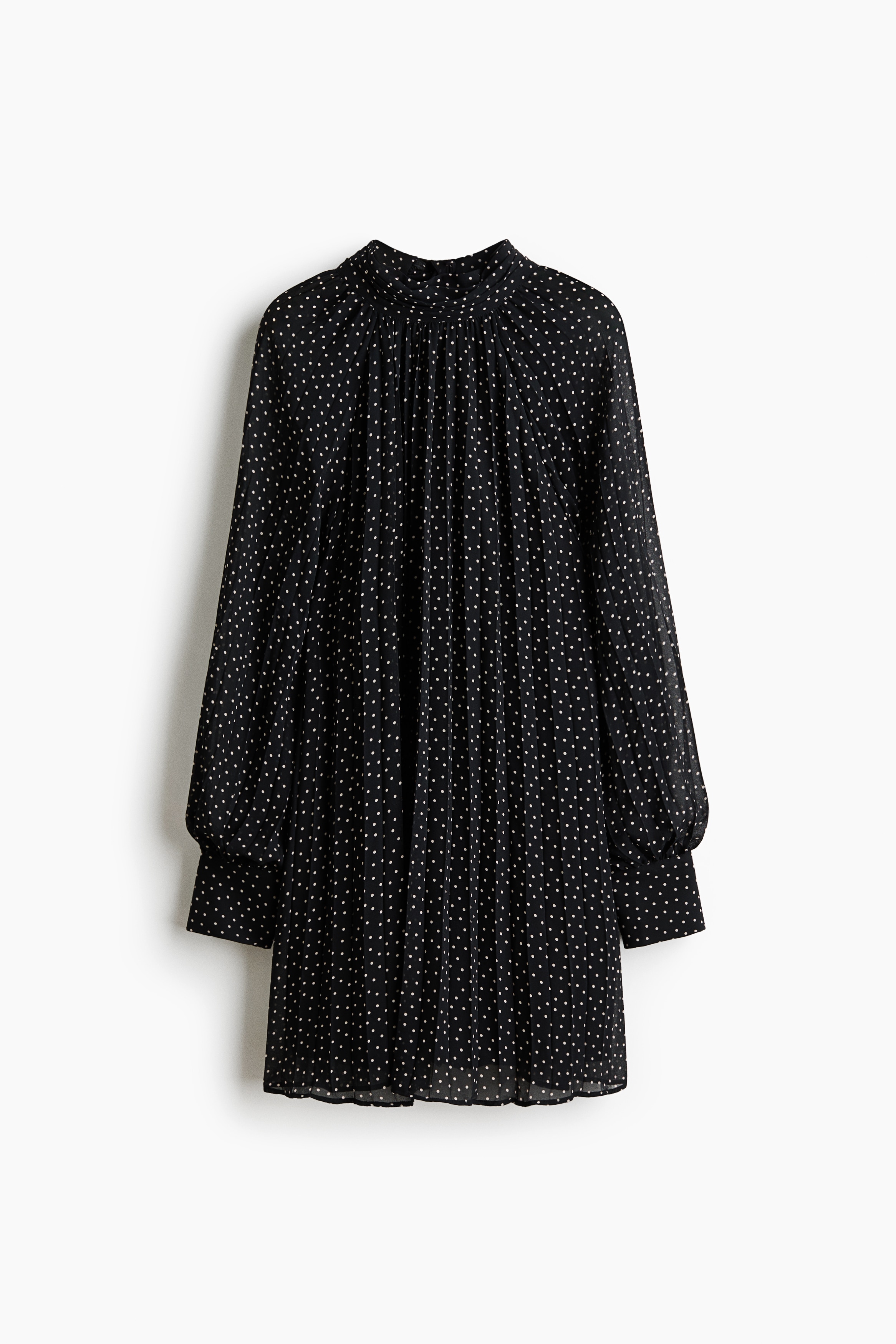 A-line plissé dress