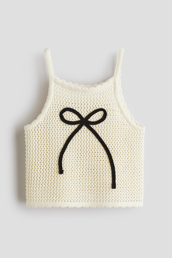 Детские топы H&M Crochet-Look Cotton Tank Top
