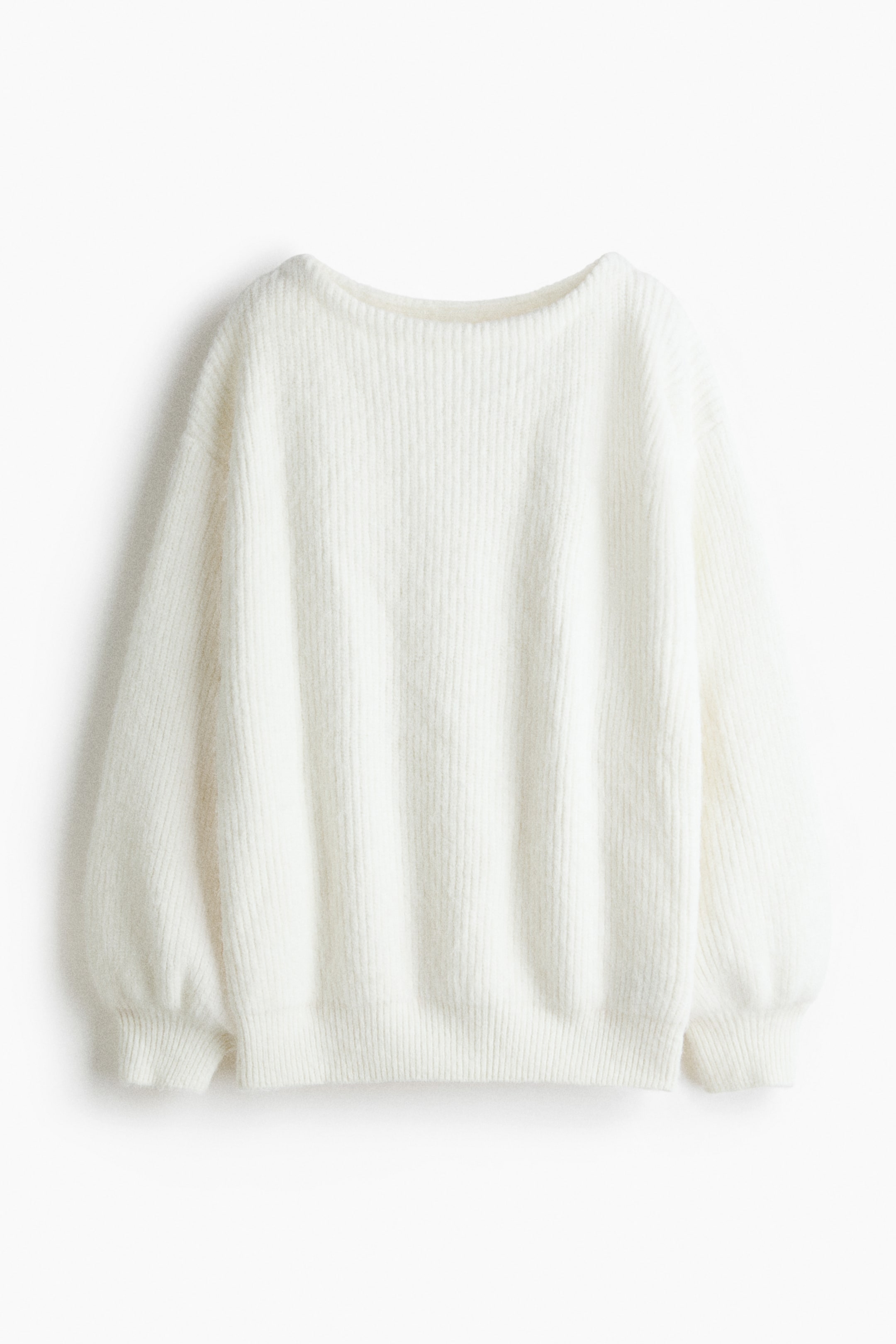 拡大画像を表示: Oversized boat-neck jumper - ホワイト - レディース | H&M JP 4