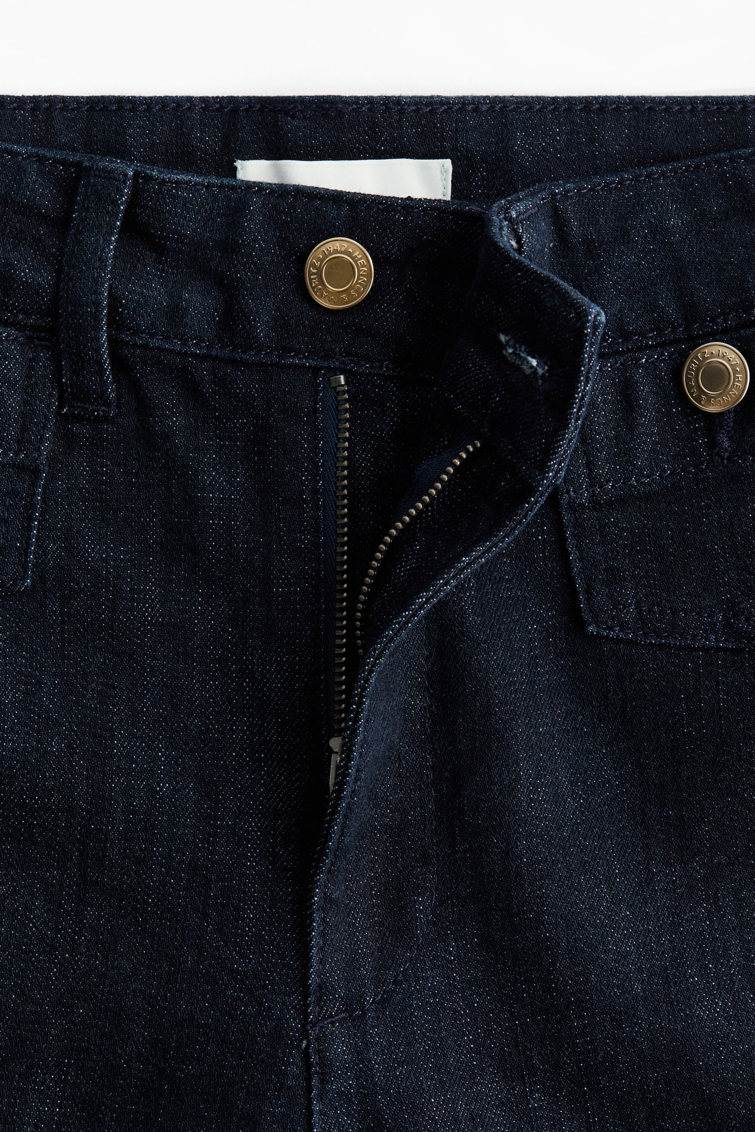 Wide High Waist Ankle Jeans - Navy denim blue/White/Dark denim blue - 3