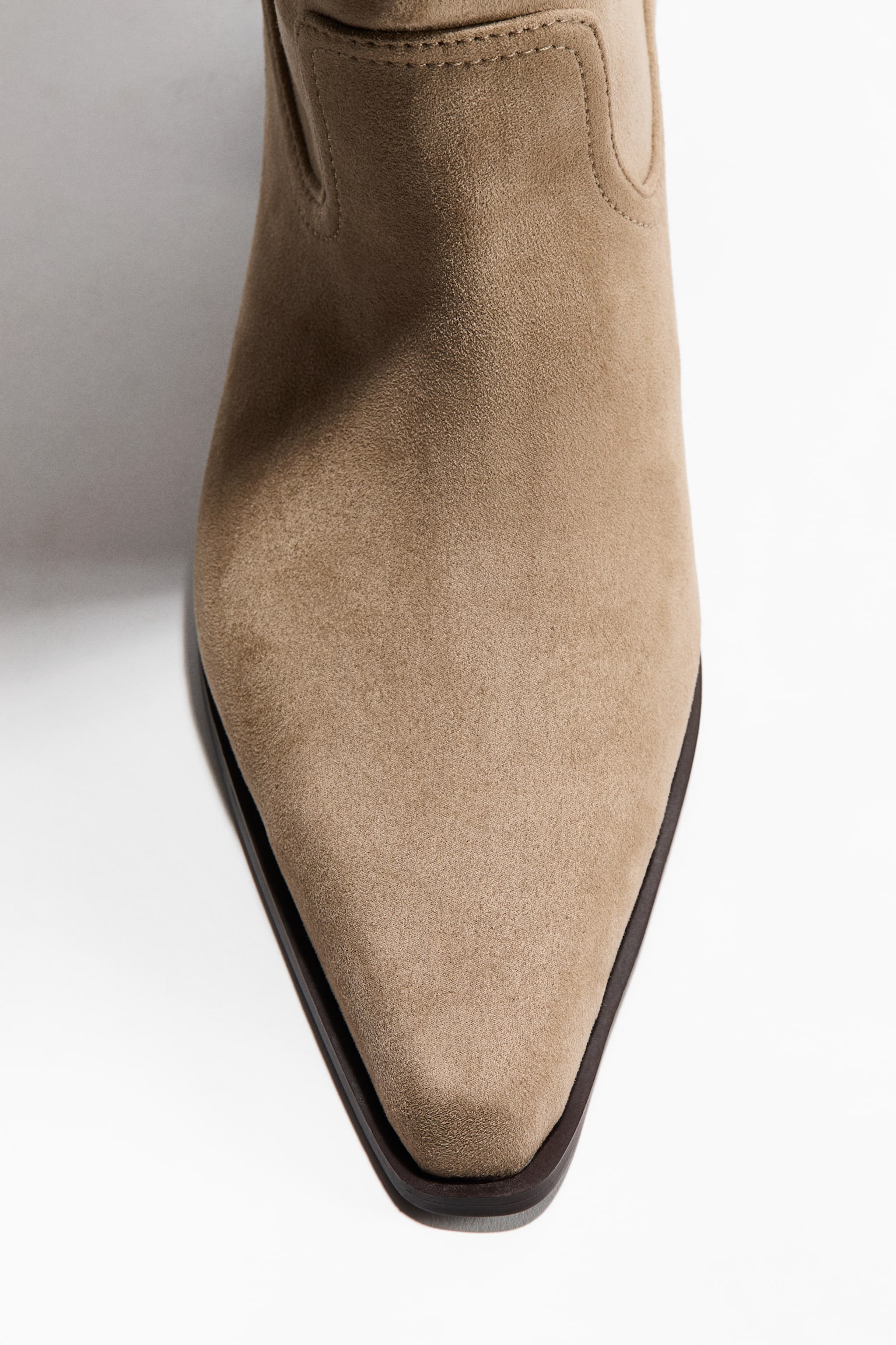 Čižmy po kolená - Béžová/Čierna - 5