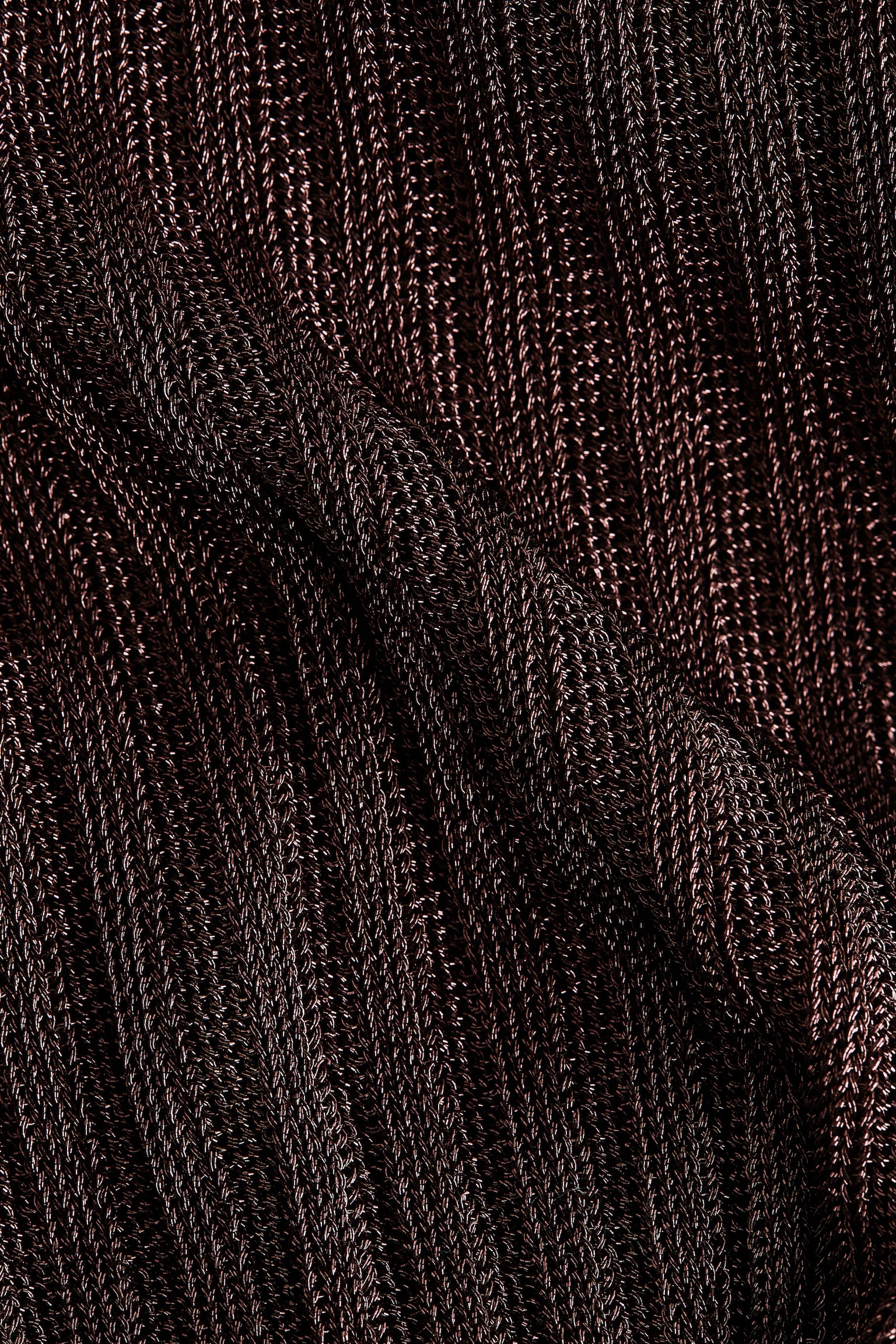 Metallic one-shoulder dress - Dark brown - 5