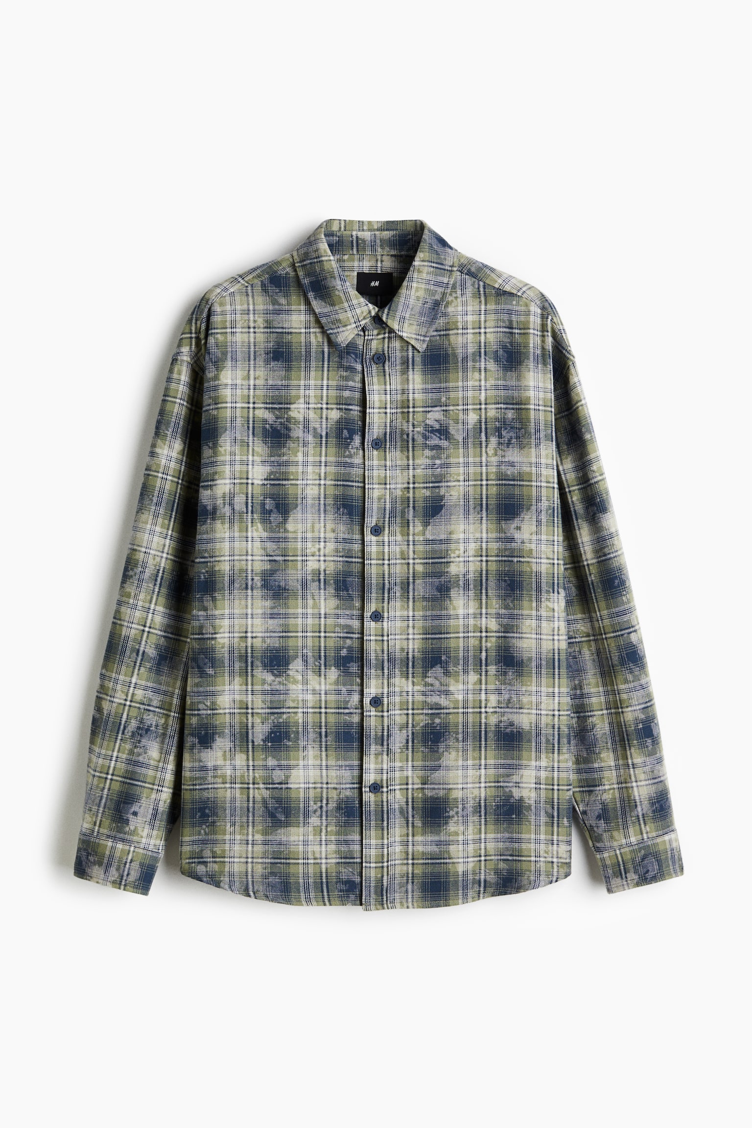 Áo sơ mi khoác nhẹ Loose Fit - Kẻ ca rô xanh dương/xanh lá/Màu xanh lá/Kẻ ca rô tím - 2