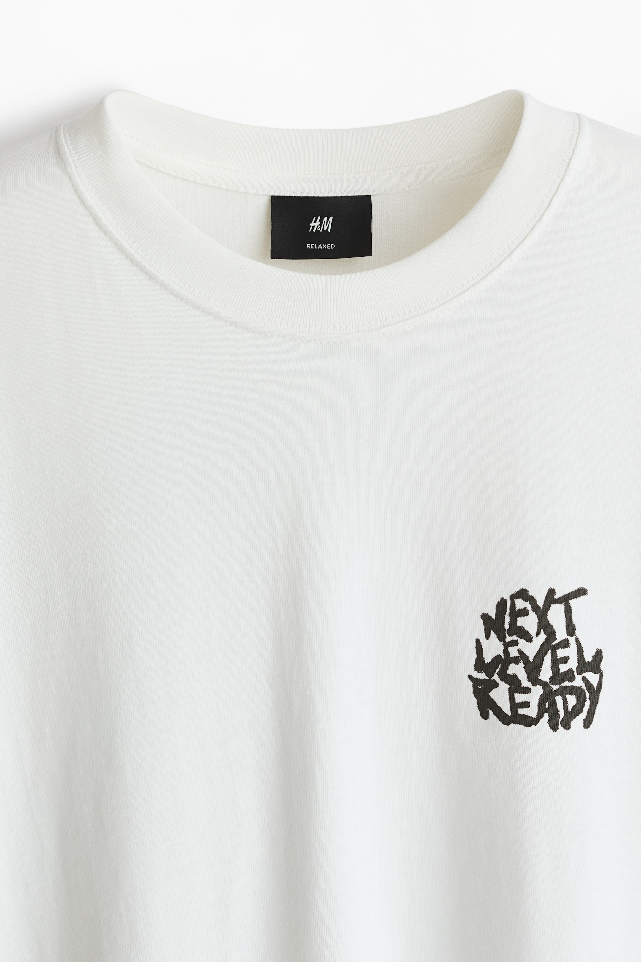 이미지 확대 보기: 루즈핏 프린트 티셔츠 - 화이트/Next level ready - Men | H&M KR 7