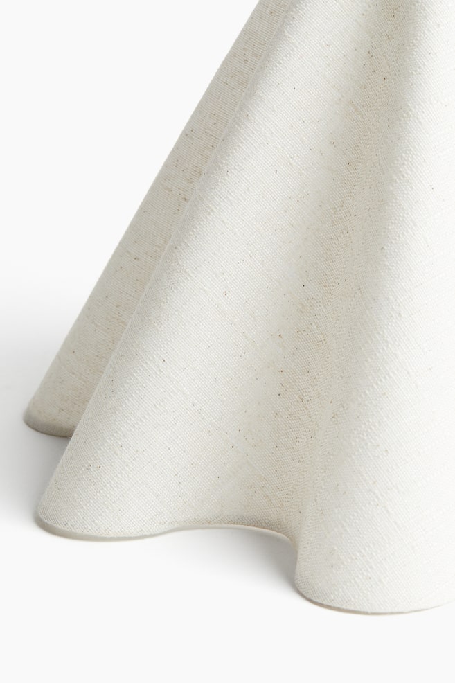 Linen-Blend Lampshade-White - 3