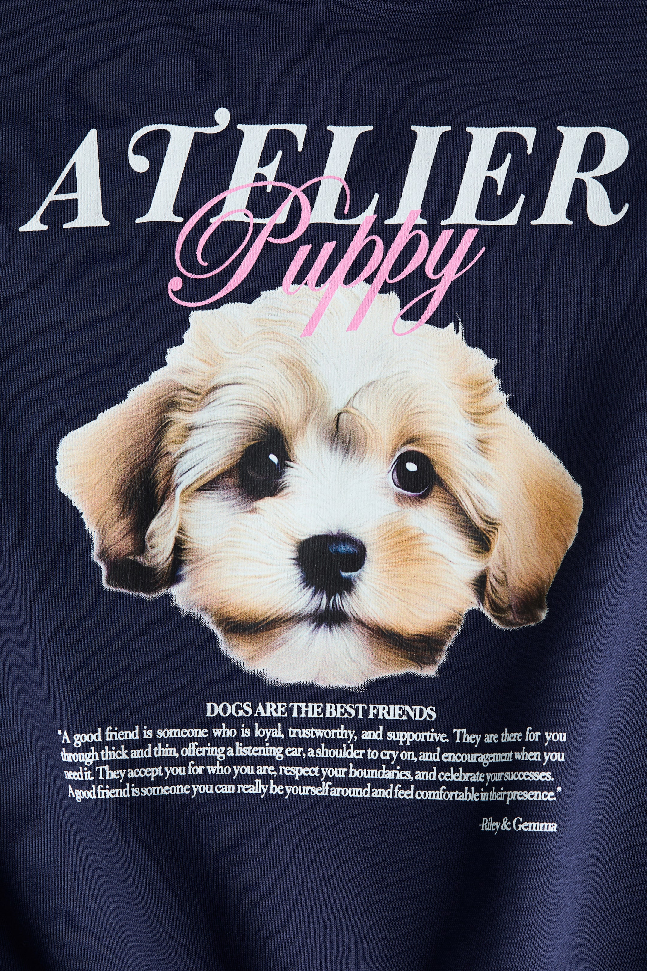 View larger image: Hoodie with Motif - Navy blue/Puppy - Kids | H&M CA 2