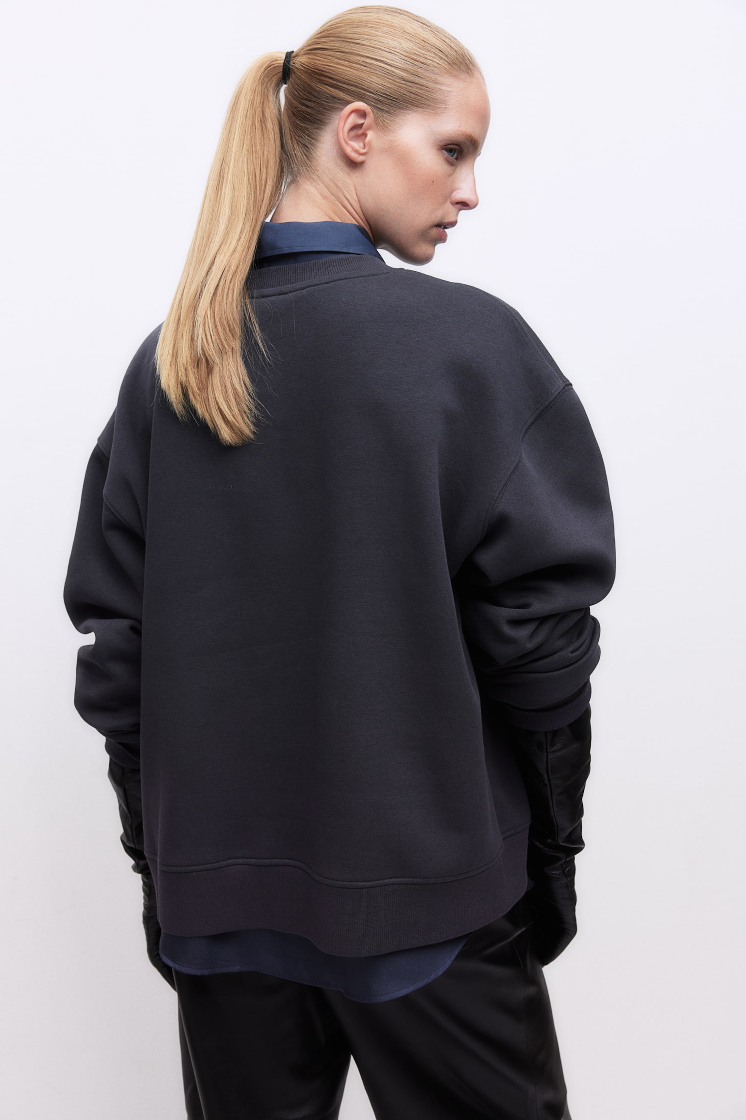 Motif-detail sweatshirt - Dark grey/SOHO - 4