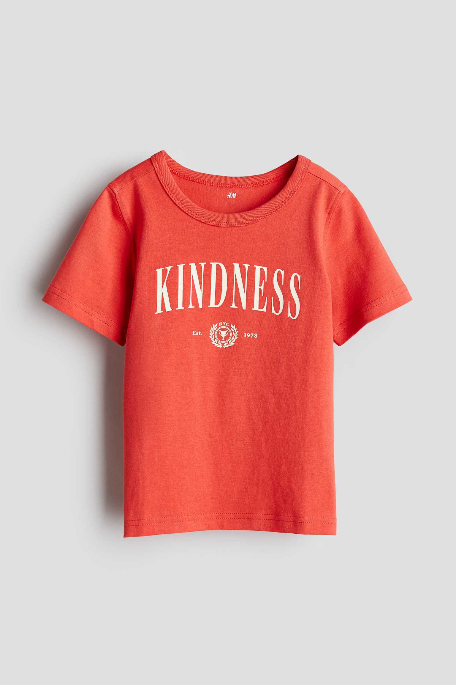 Cotton jersey T-shirt - Light red/Kindness/Natural white/Spotted/Light grey marl/NYC/Light yellow/Always Be Kind/Blue marl/Light green/Be Kind/Natural white/Patterned - 1