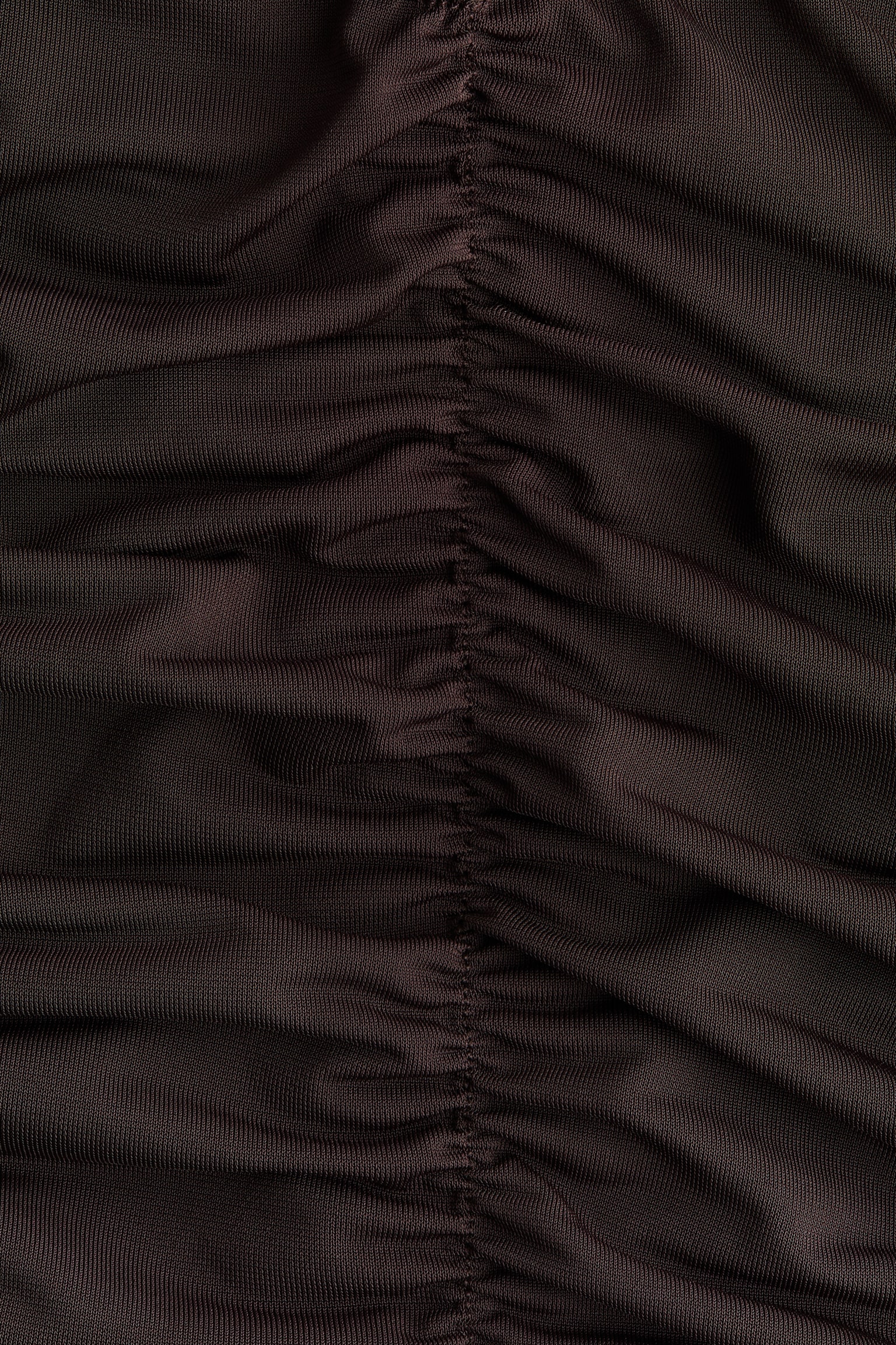 Женский топ H&M Ruched Crêpe Top, цвет: Тёмный коричневый — фото 6