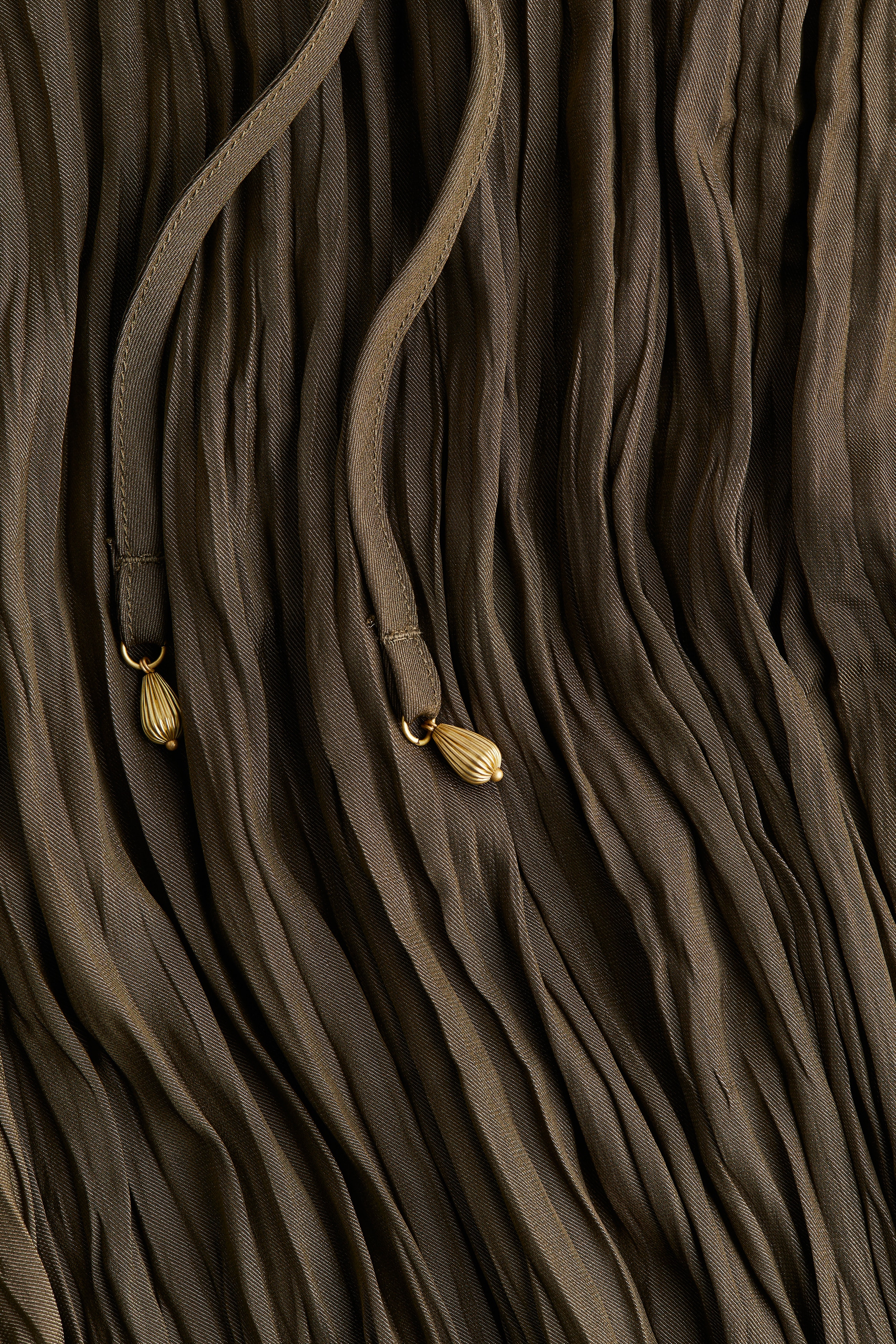 Crinkled twill skirt