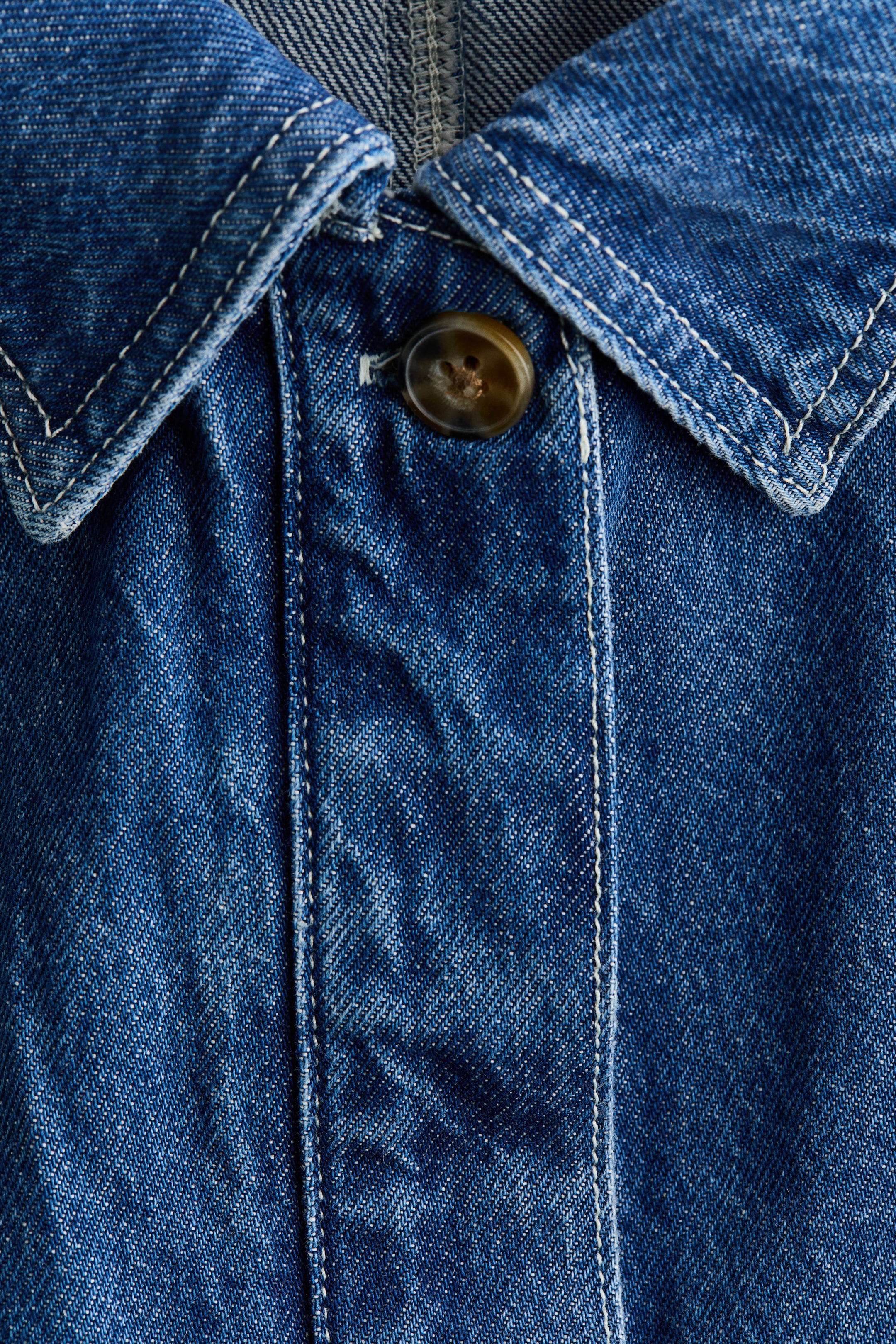 Pleated Denim Shirt