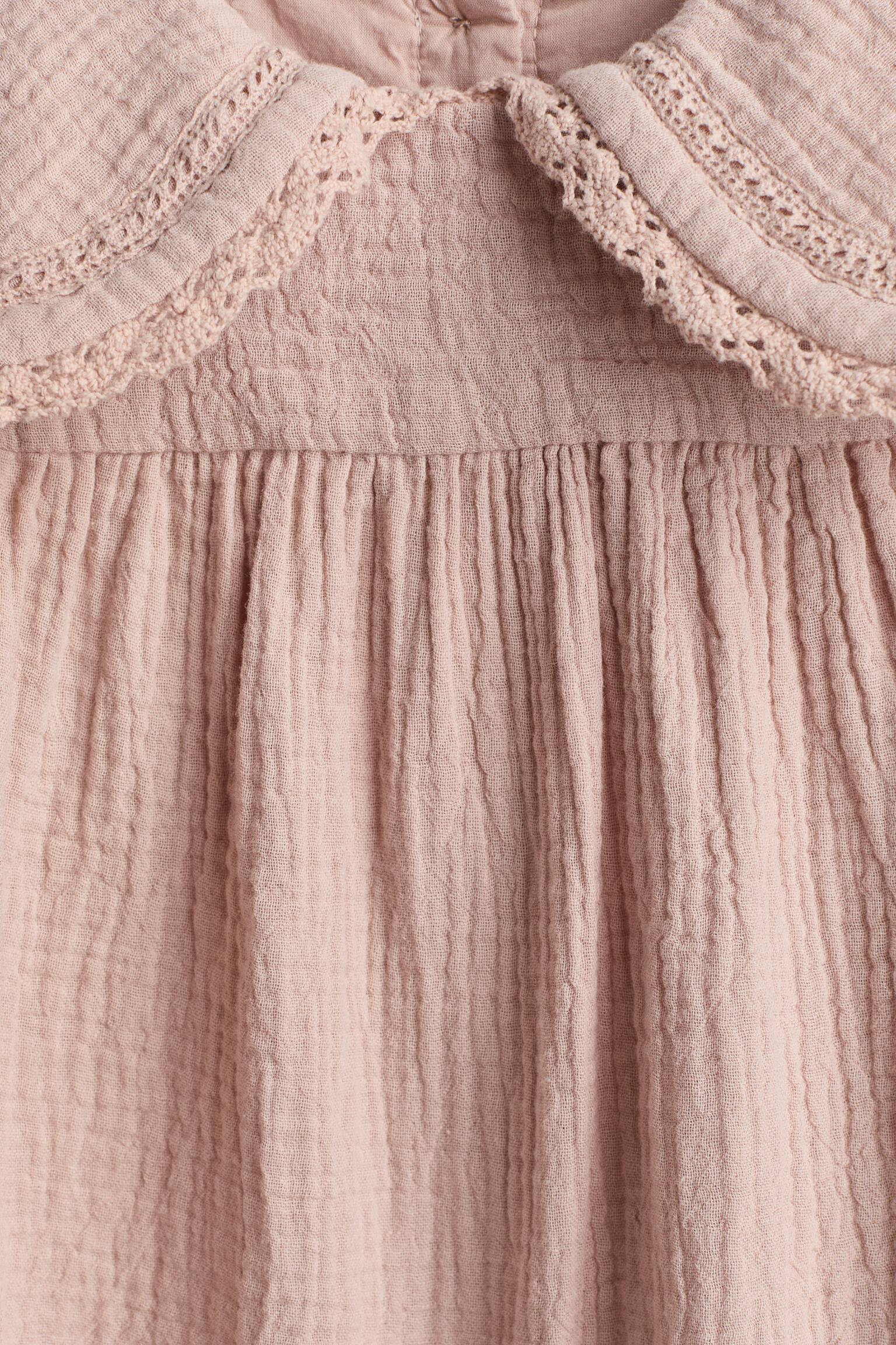 Cotton muslin romper suit - Dusty light pink/Cream/Floral - 2