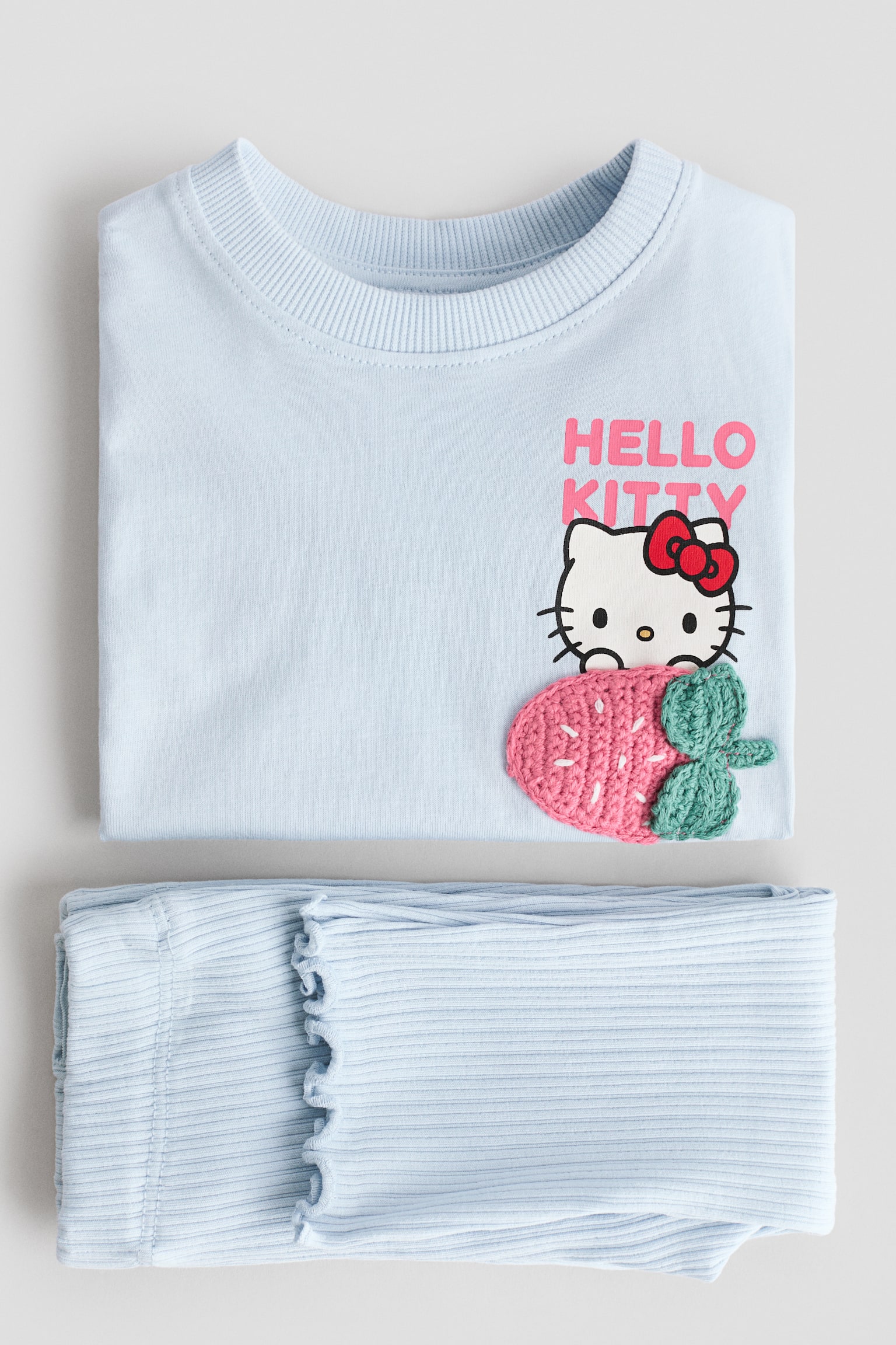 Set de 2 piese de bumbac cu imprimeu - Albastru-deschis/Hello Kitty/Roz-deschis/Minnie Mouse - 2