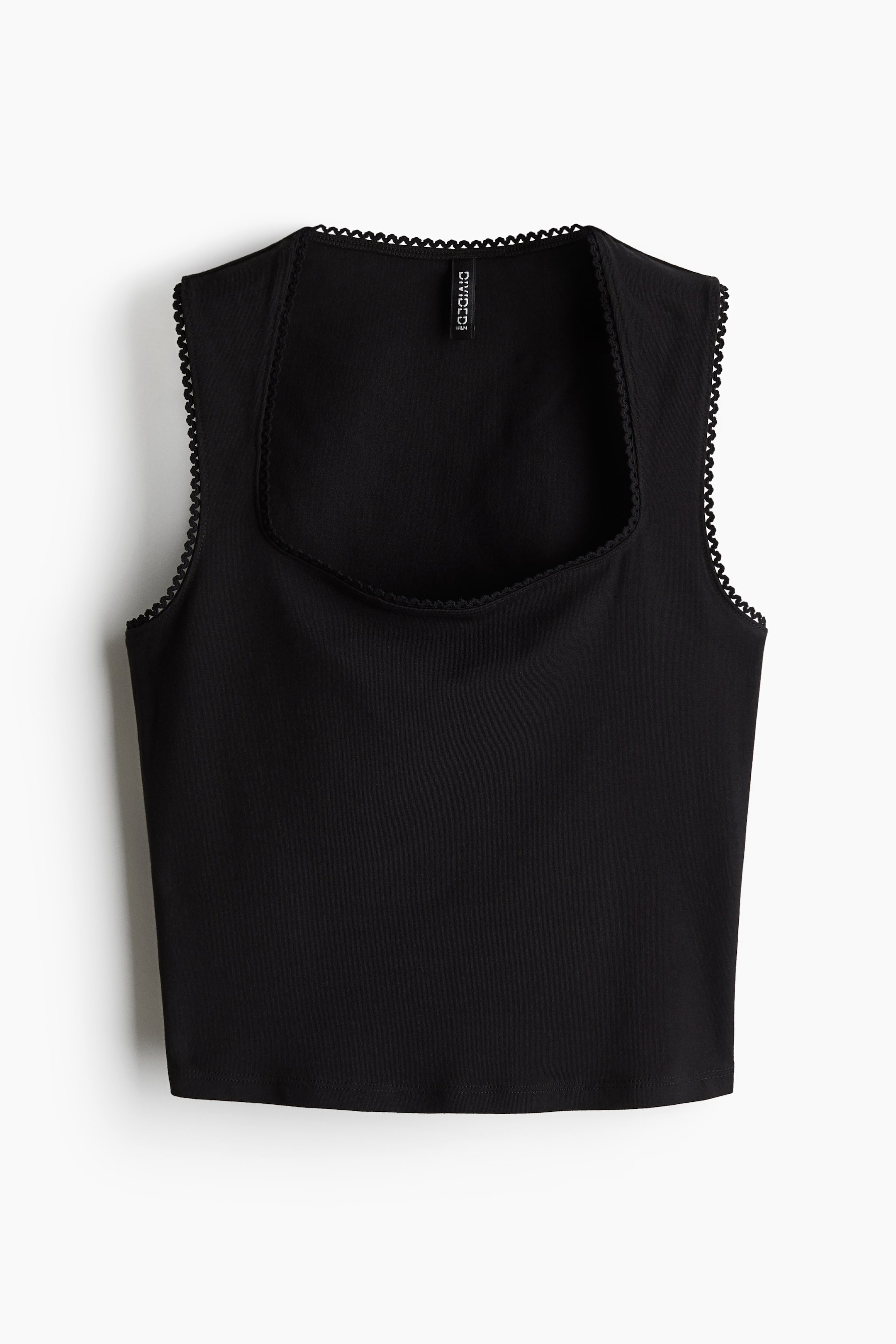 Picot-Trimmed Sleeveless Top