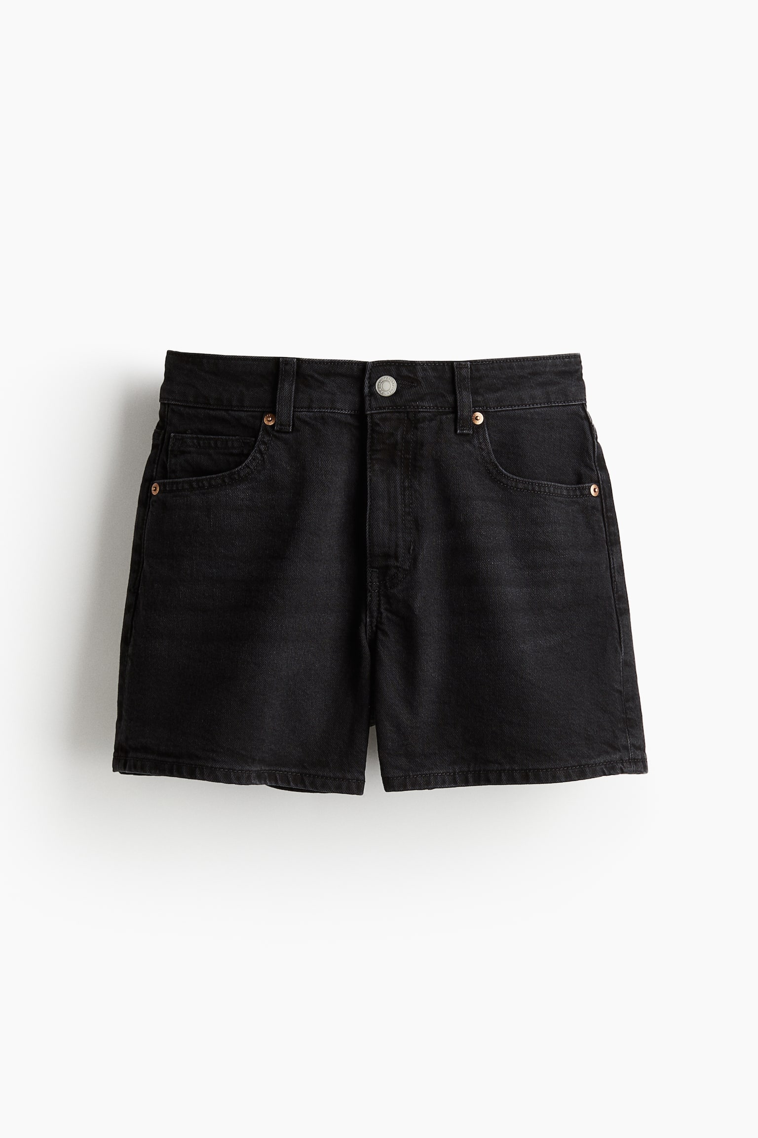 Regular Denim Shorts - Black/Washed out/Light denim blue/White/Denim blue - 2