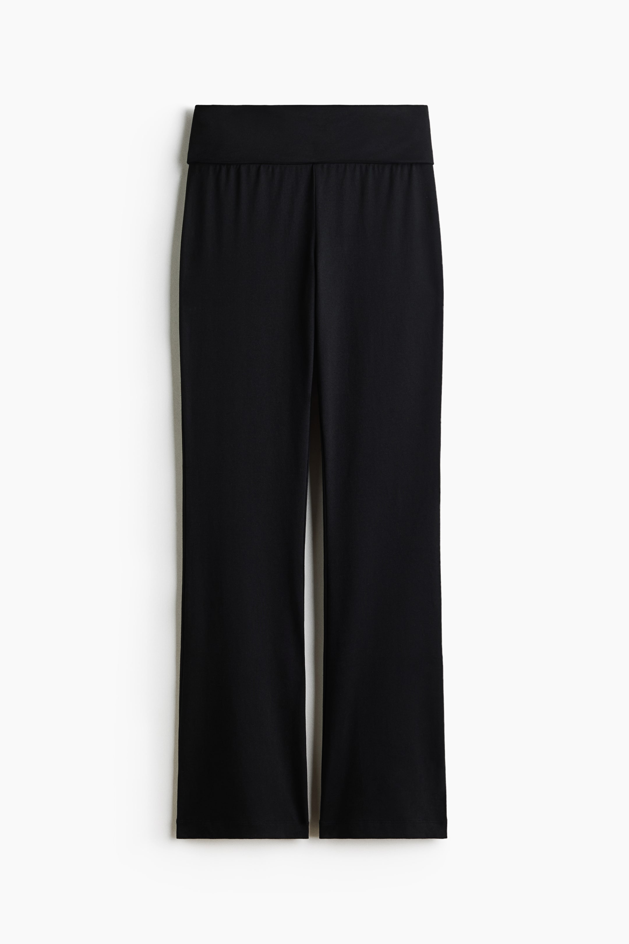 View larger image: Flared brushed jersey trousers - Black - Ladies | H&M 1