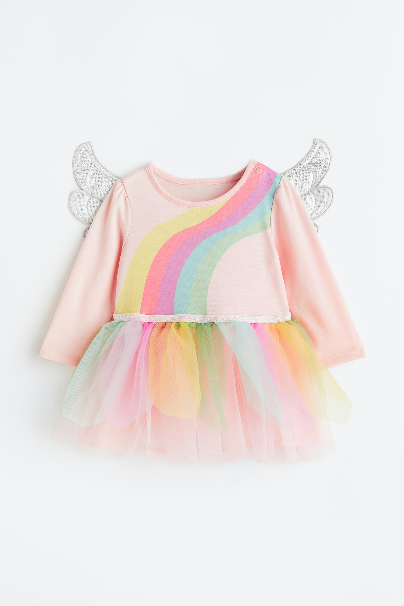 Winged Fancy Dress Costume - Light pink/Silver colour - 1