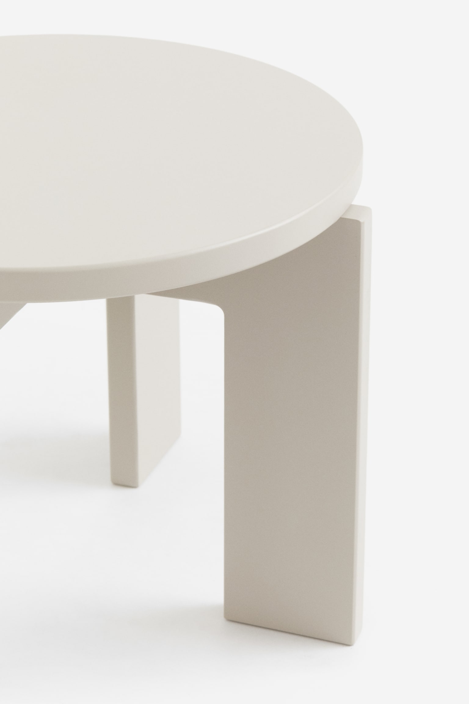 Side table - Light beige/Black/White - 3