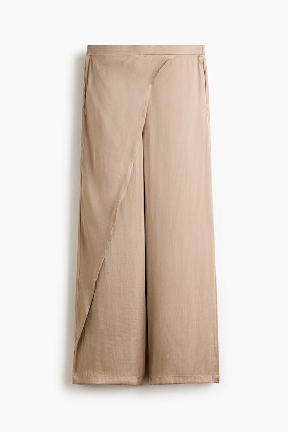 Женские брюки H&M Wrap-Detail Satin Pants