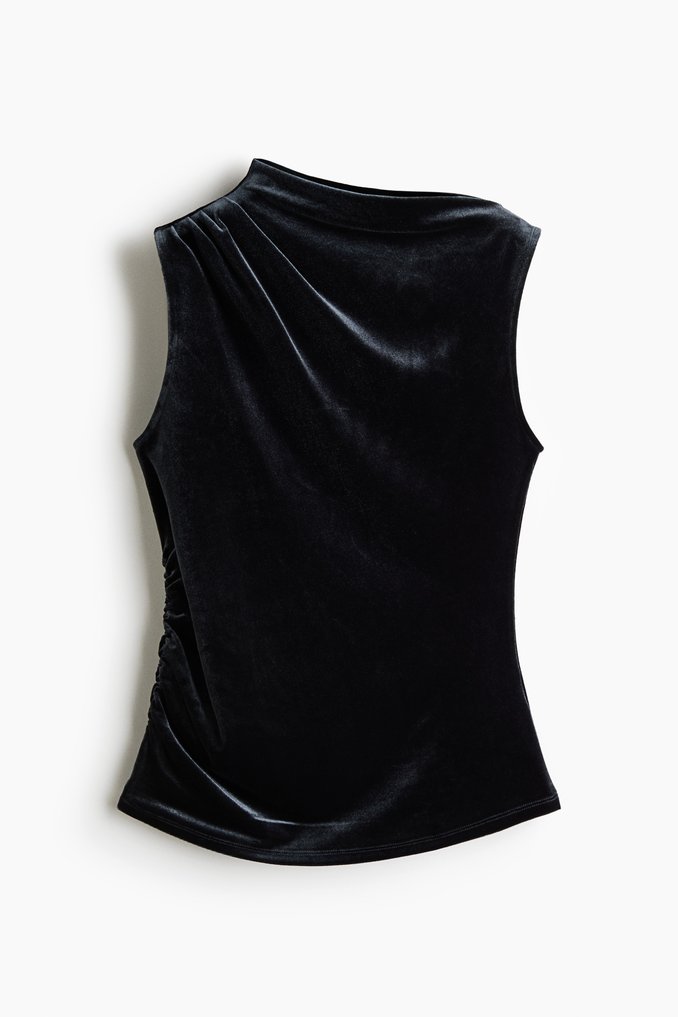 Draped velour top
