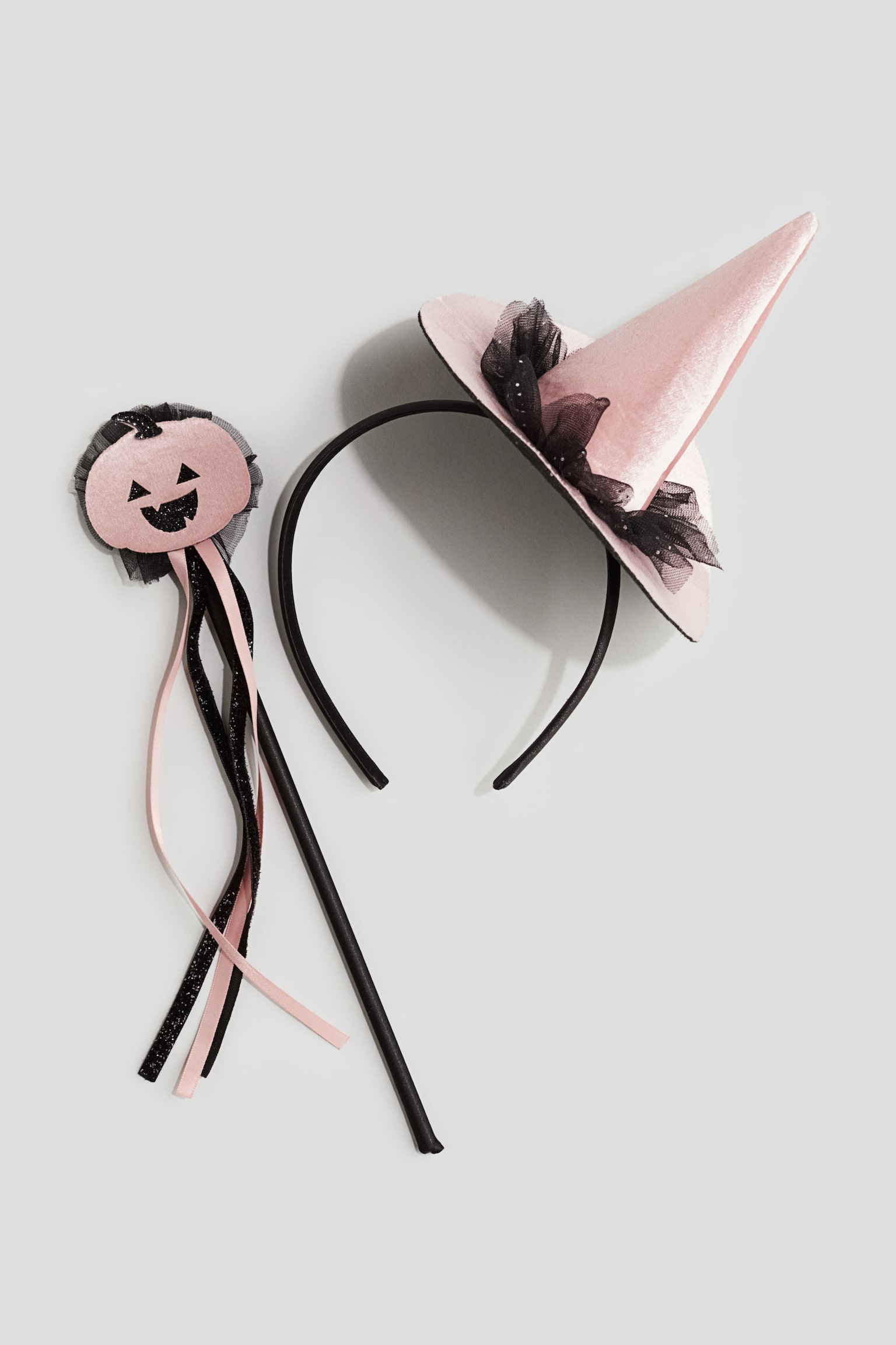 Witch fancy dress set - Light pink/Halloween/Black/Spider - 1