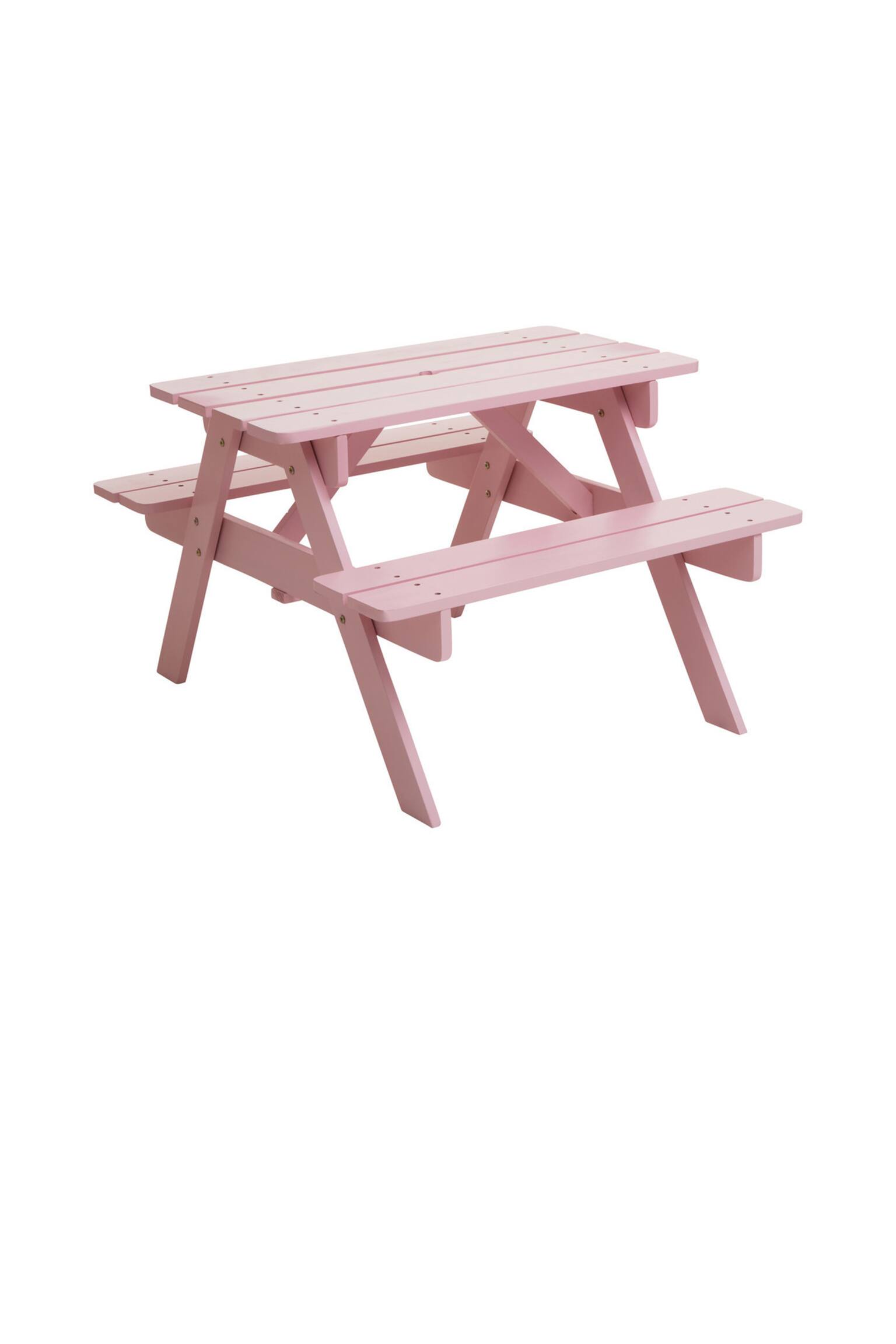 Brighton Kids Picnic Bench - Pink/Grey - 1