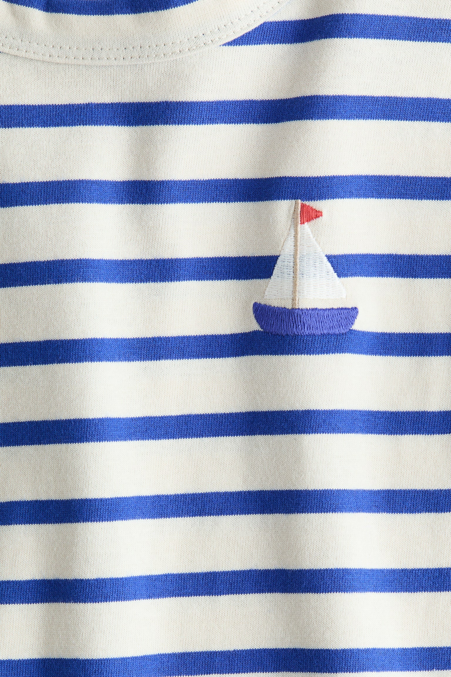 T-shirt i bomull - Blå/Segelbåt/Hallonrosa/Hello - 3