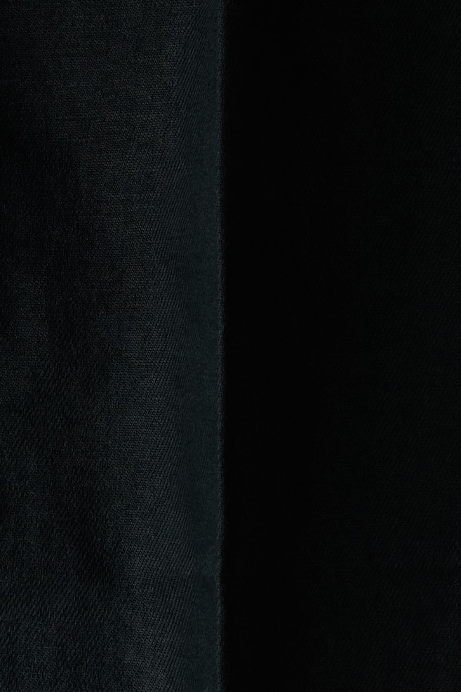 Pantalón en mezcla de lino Loose Fit - Negro/Crema/Café oscuro - 5