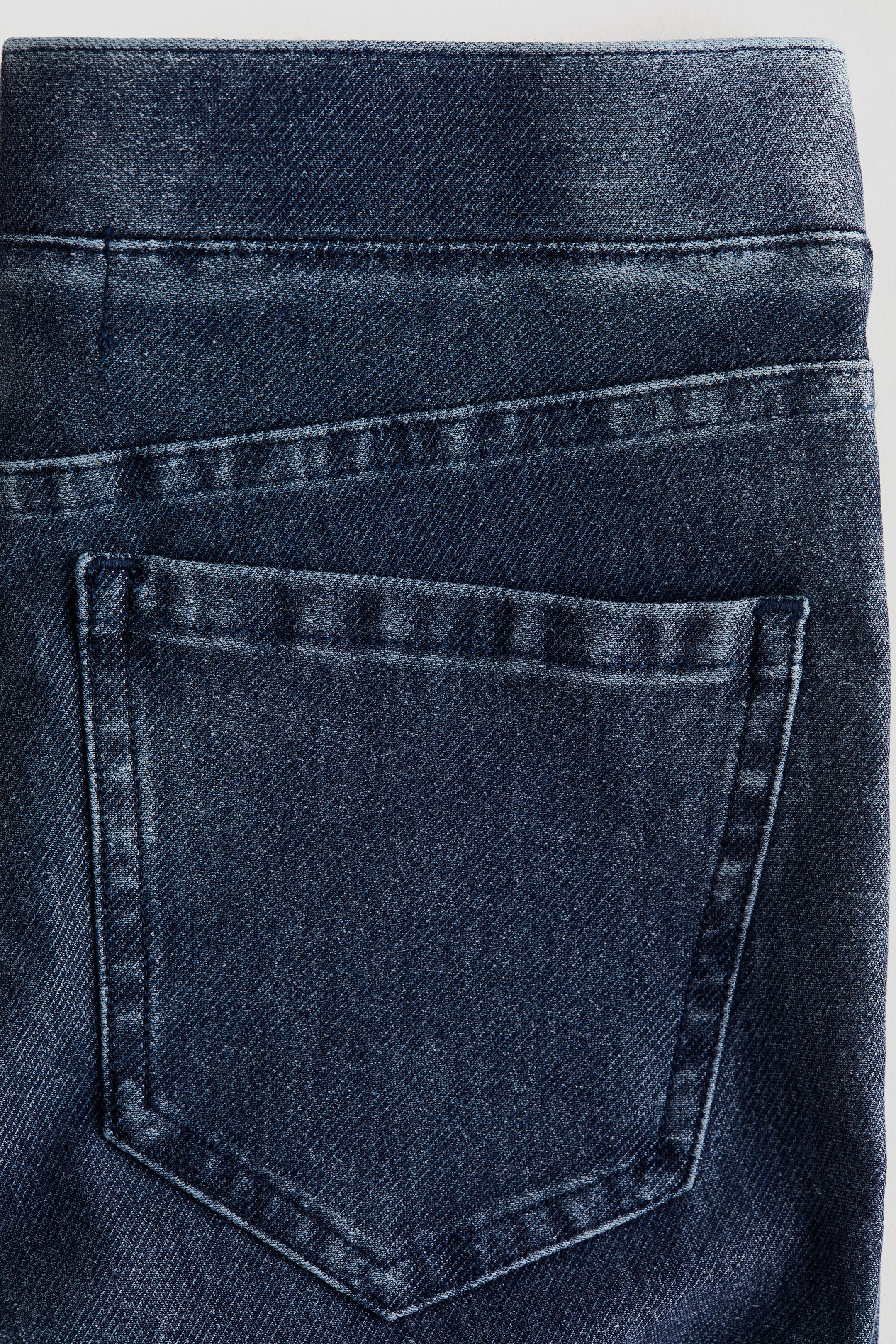 Pantalon souple évasé effet denim