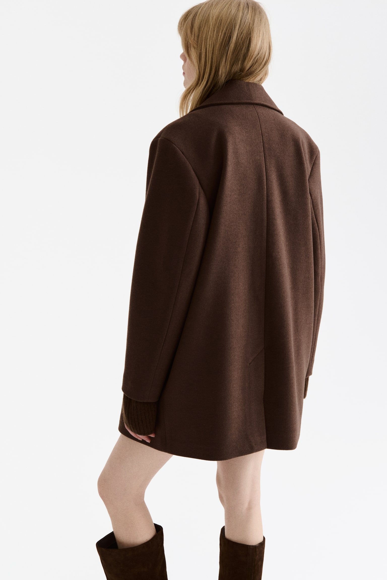 Double-breasted coat - Marron foncé - 6