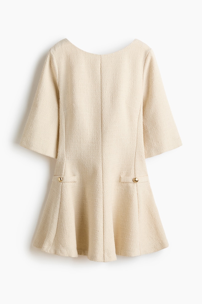 Robe en bouclette - Beige clair - 1