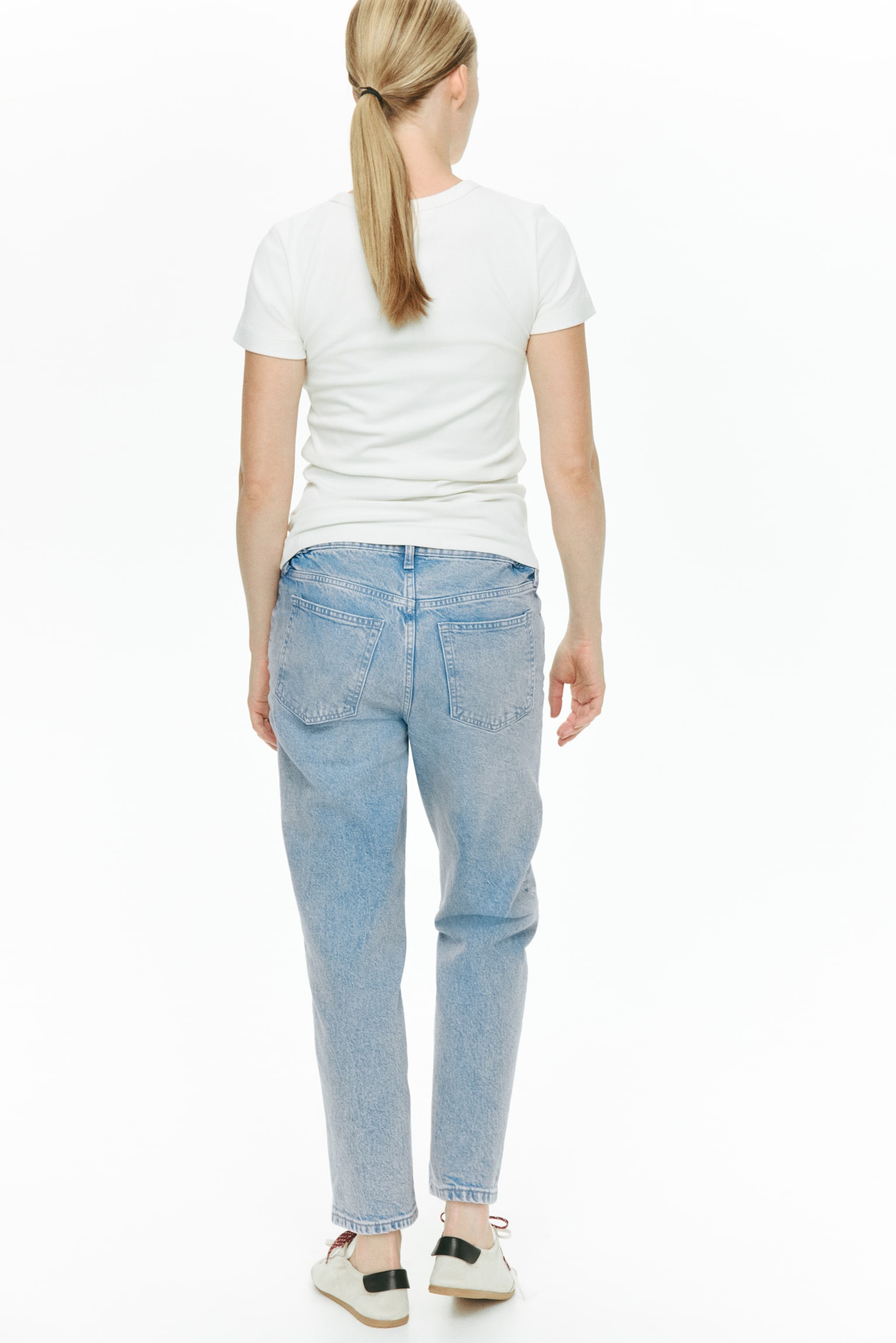 Женские джинсы H&M Mama Straight Ankle, цвет: Джинсовый синий — фото 3