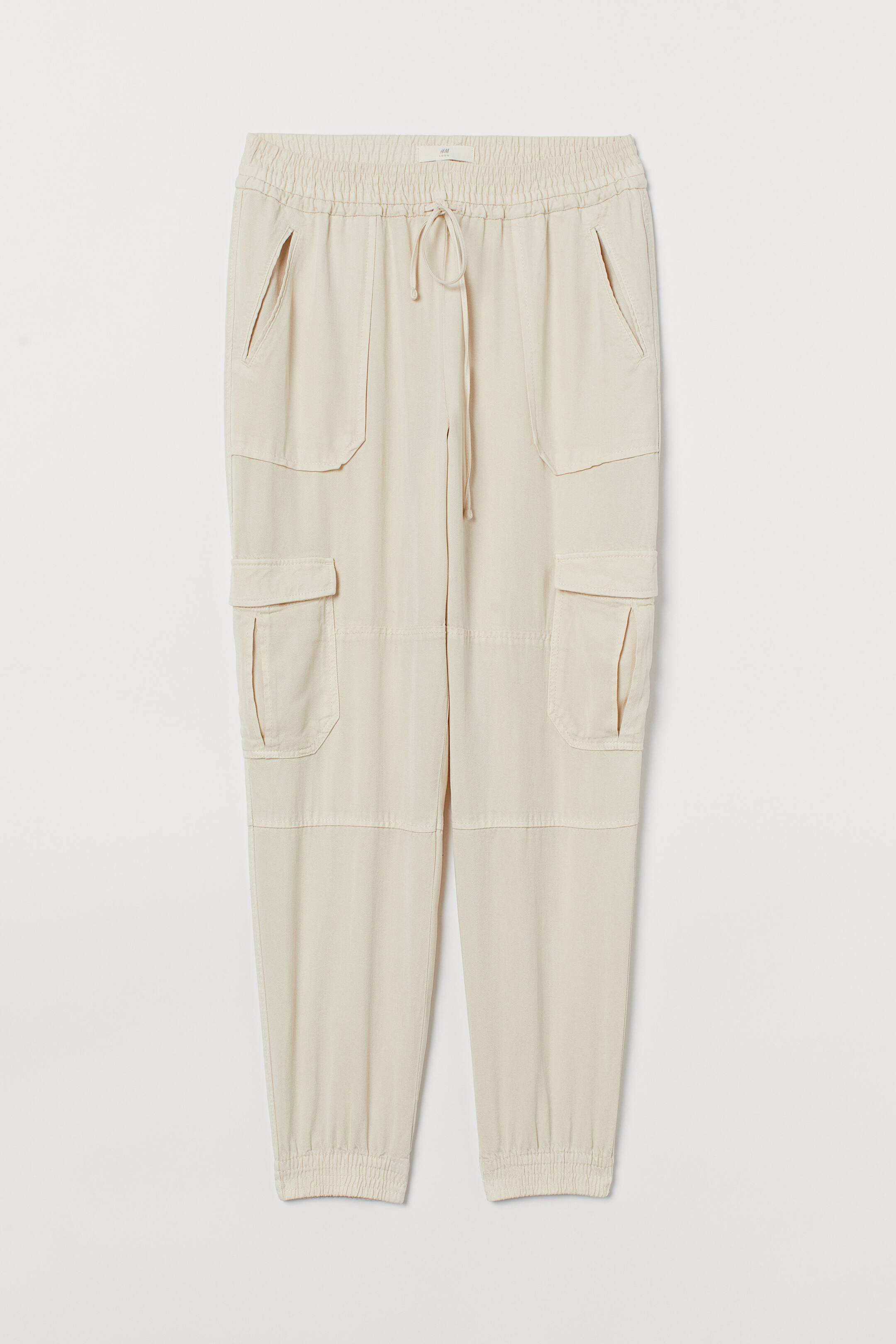 Lyocell Utility Joggers - Cream - Ladies | H&M US