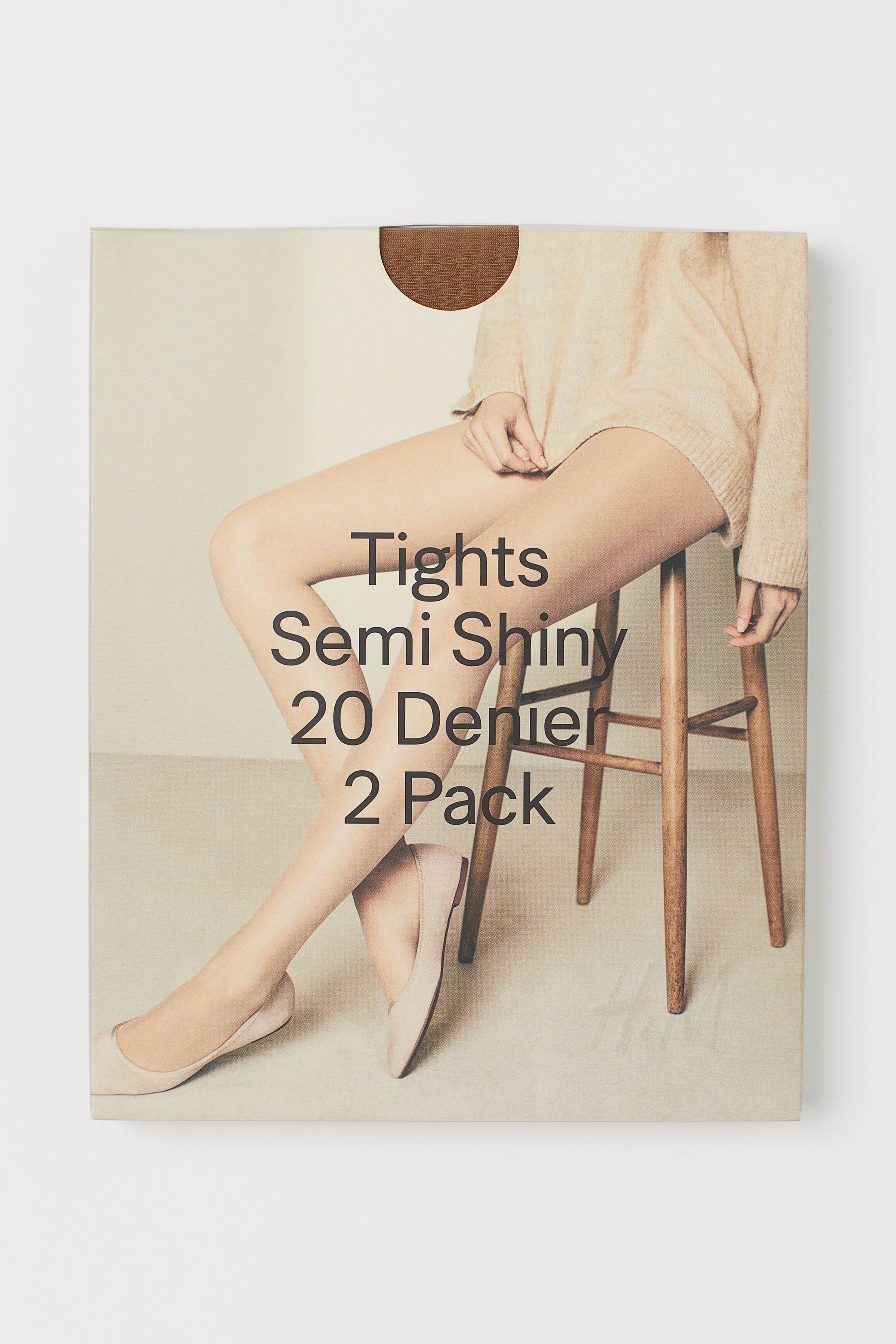 Xem ảnh lớn hơn: Bộ 2 đôi quần tất 20 denier - Màu nâu nhạt - Ladies | H&M VN 1