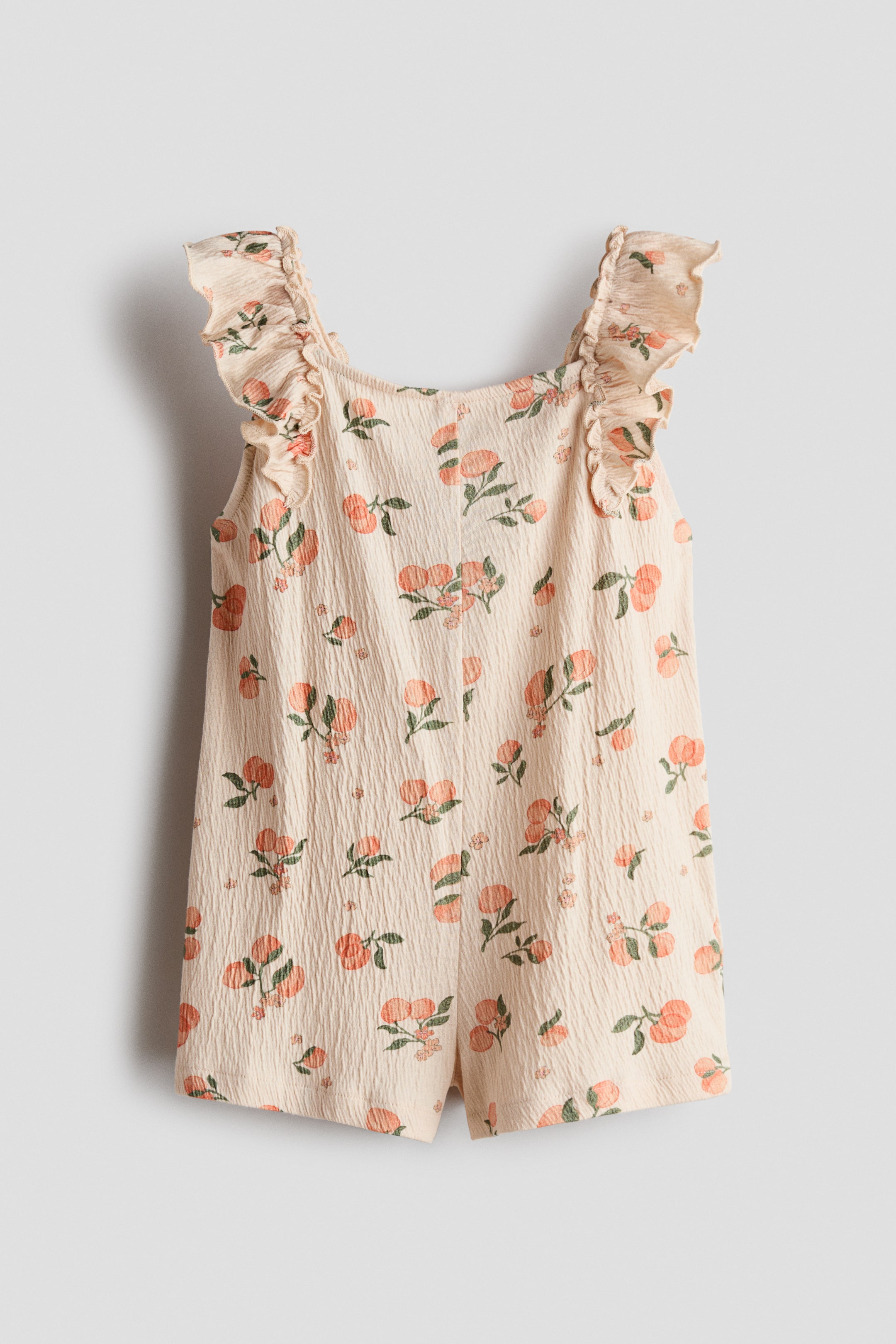 Grotere afbeelding bekijken: Jumpsuit van structuurtricot - Lichtbeige/perziken - KINDEREN | H&M NL 1