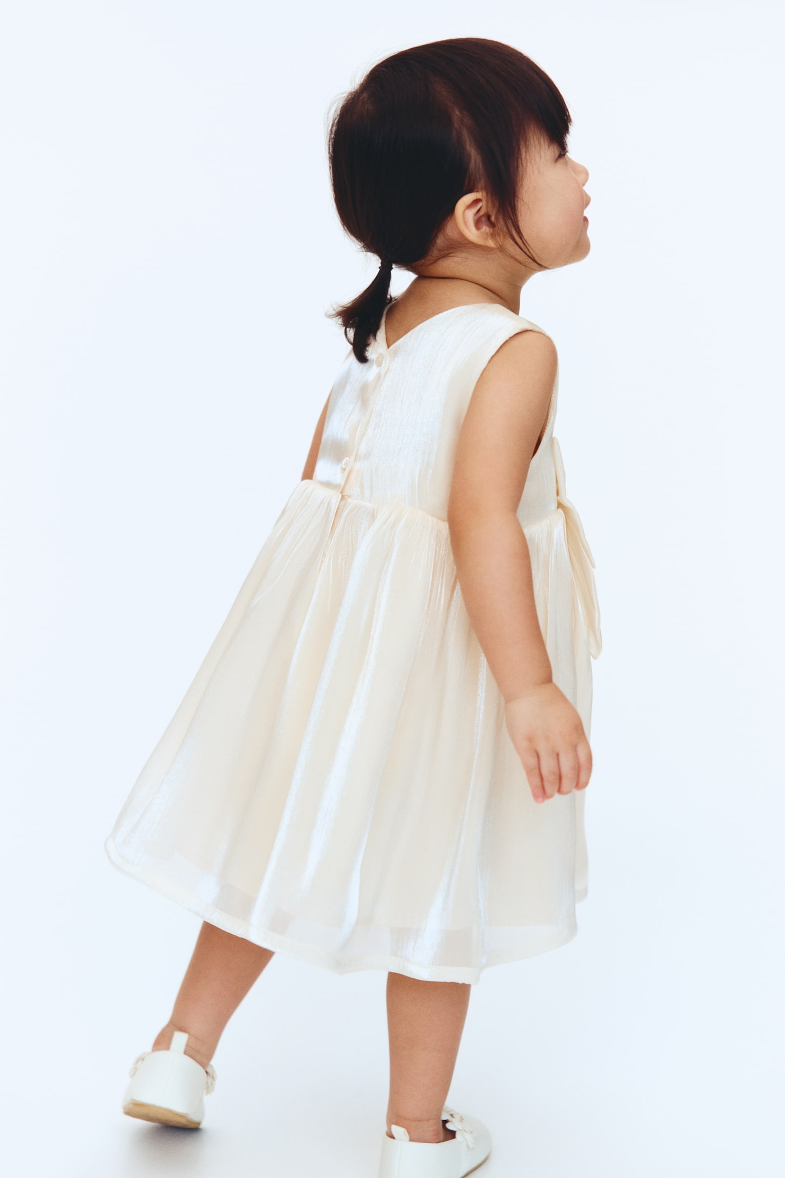 Сукня з органзи з бантом - Кремовий/Приглушений світло-рожевий/Приглушений світло-рожевий/Світло-зелений - 5