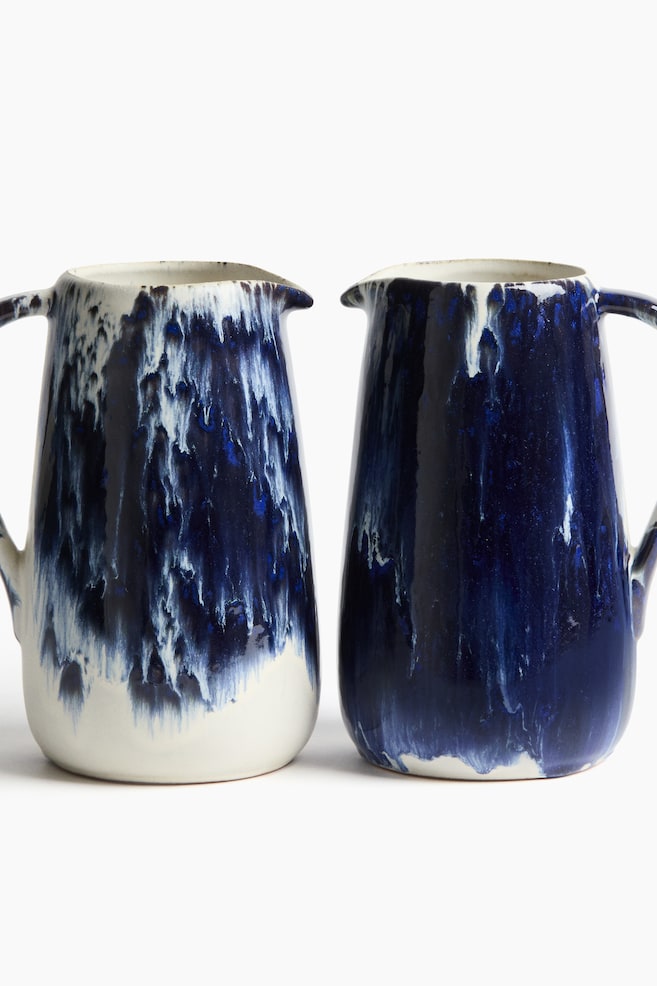 Brocca in terracotta-Blu scuro - 5