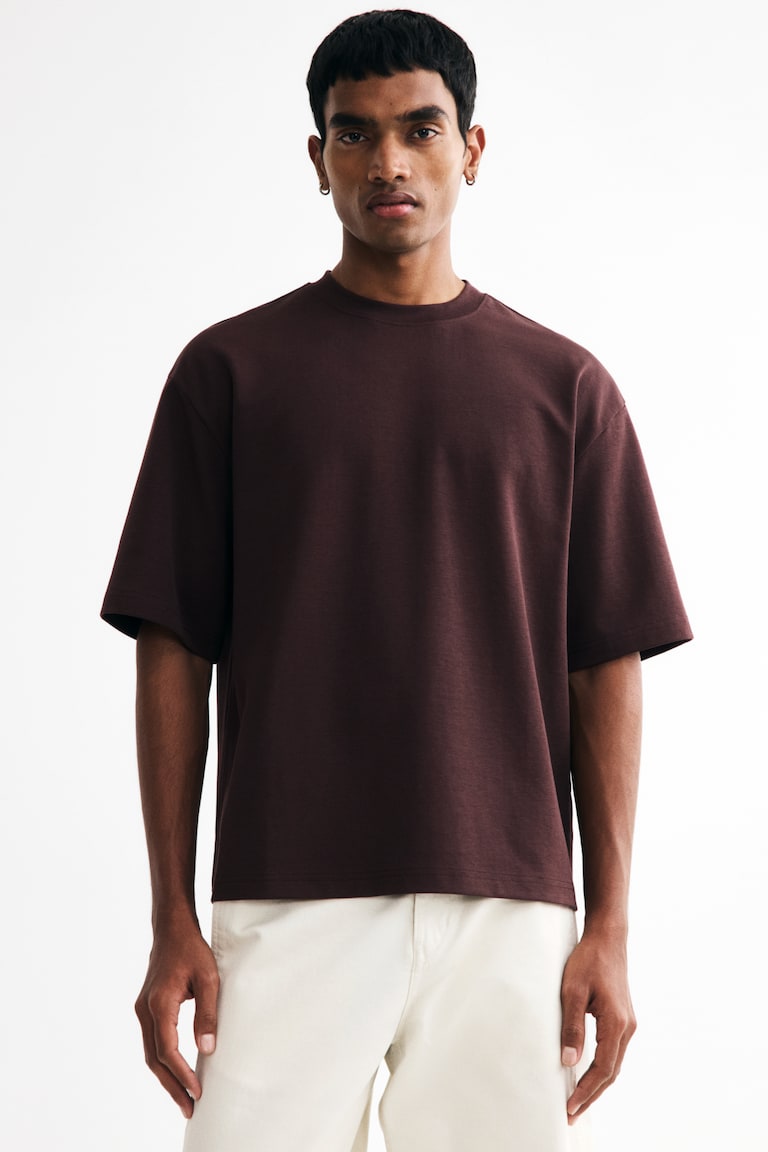 Pamučna majica četvrtastog kroja Relaxed Fit