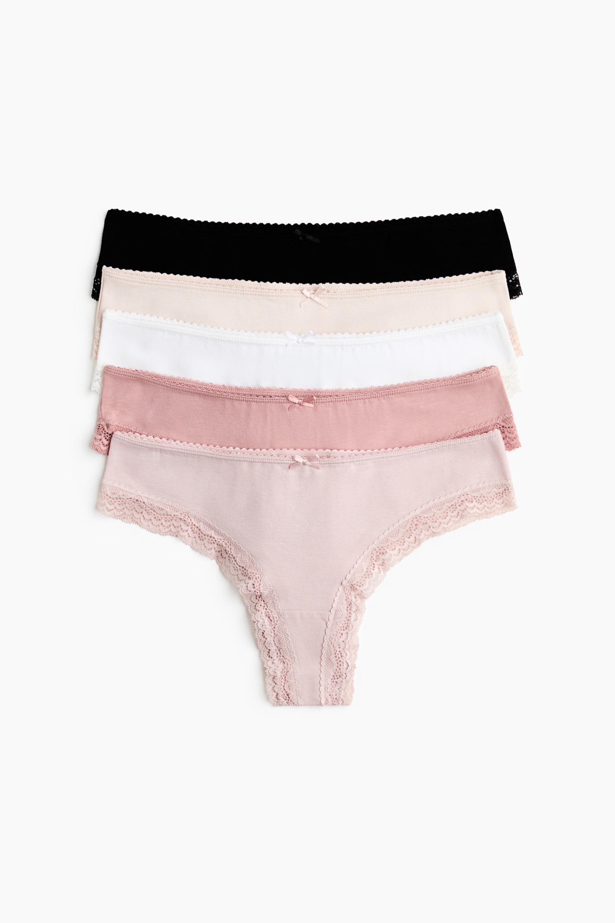 View larger image: 5-pack Brazilian Briefs - Pink/white/black - Ladies | H&M US 1