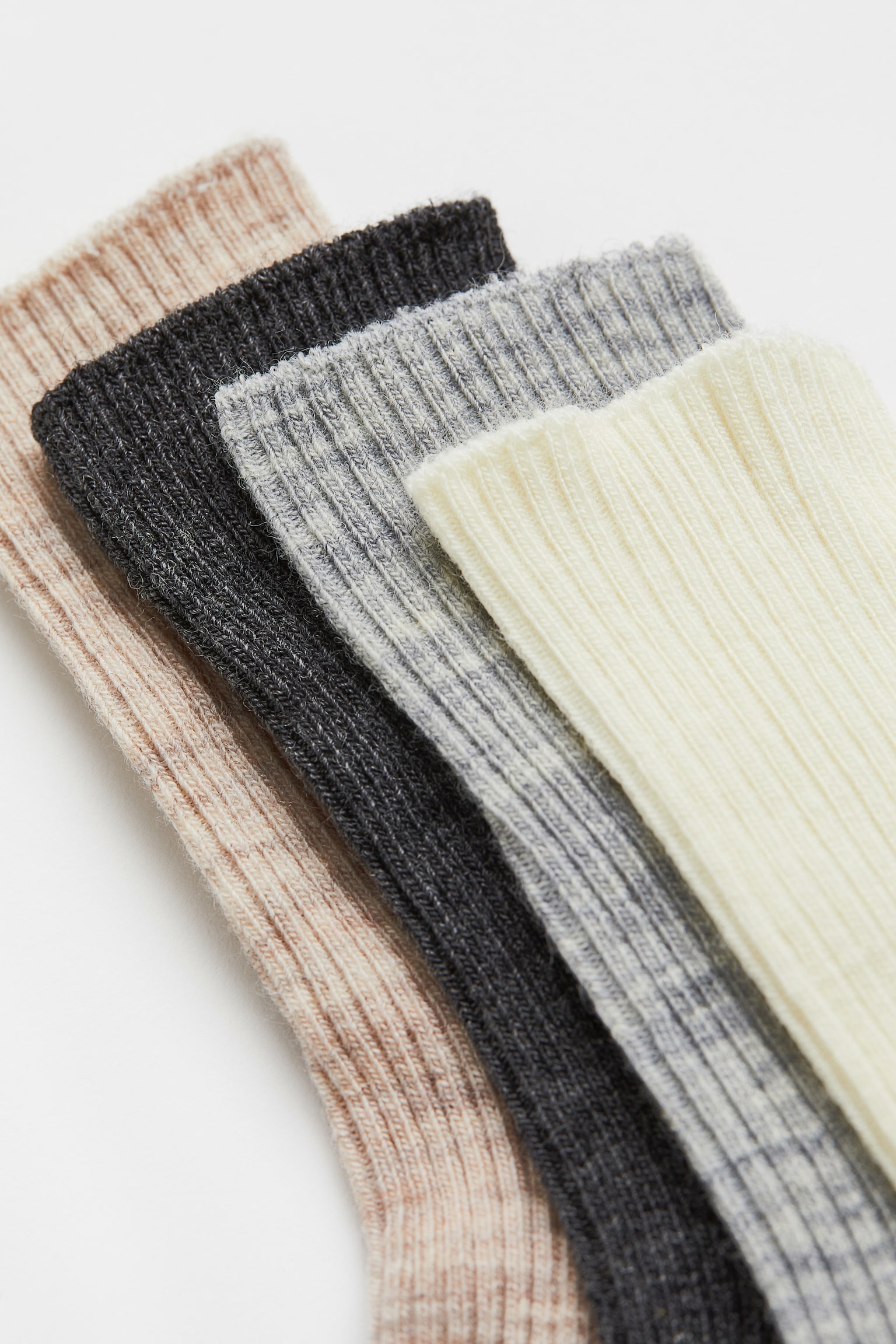 4-pack wool-blend socks - Grey marl - 2