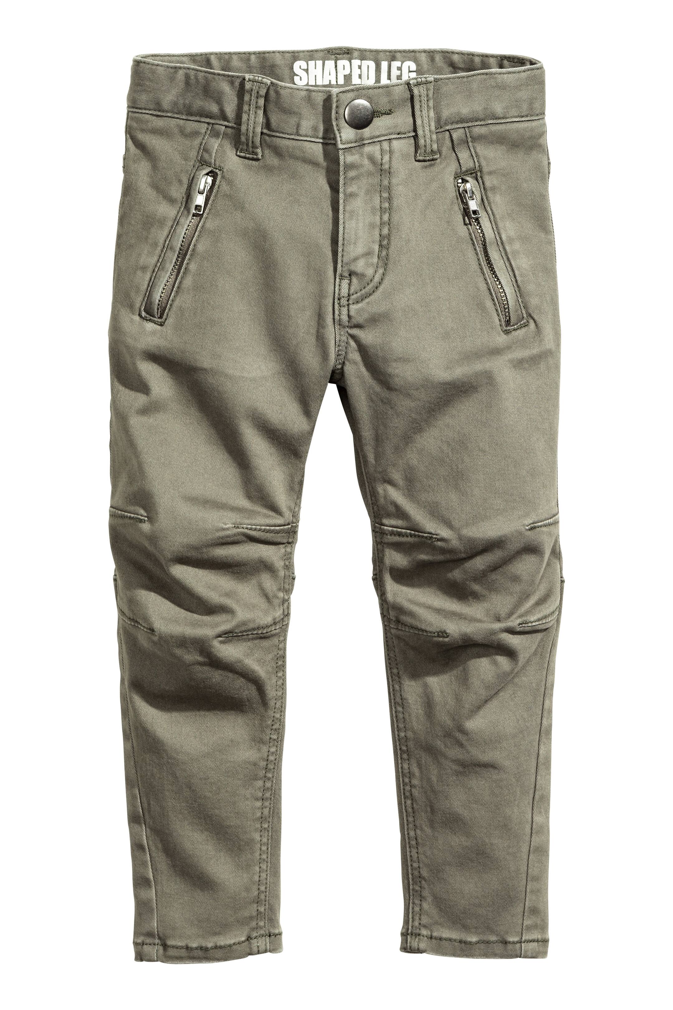View larger image: Shaped leg trousers - Light khaki green - Kids | H&M GB 1