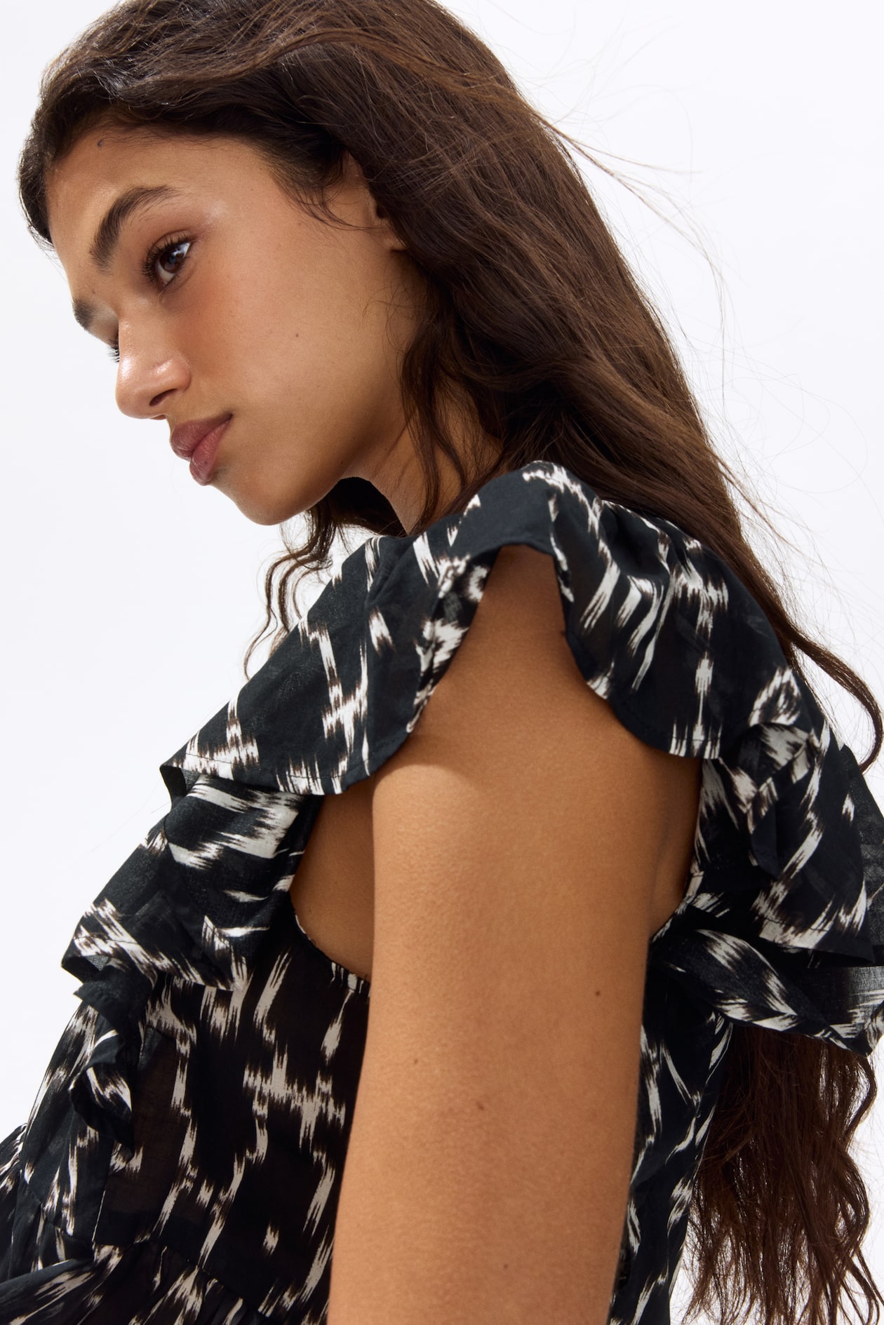 Frill-trimmed cotton top - image 2