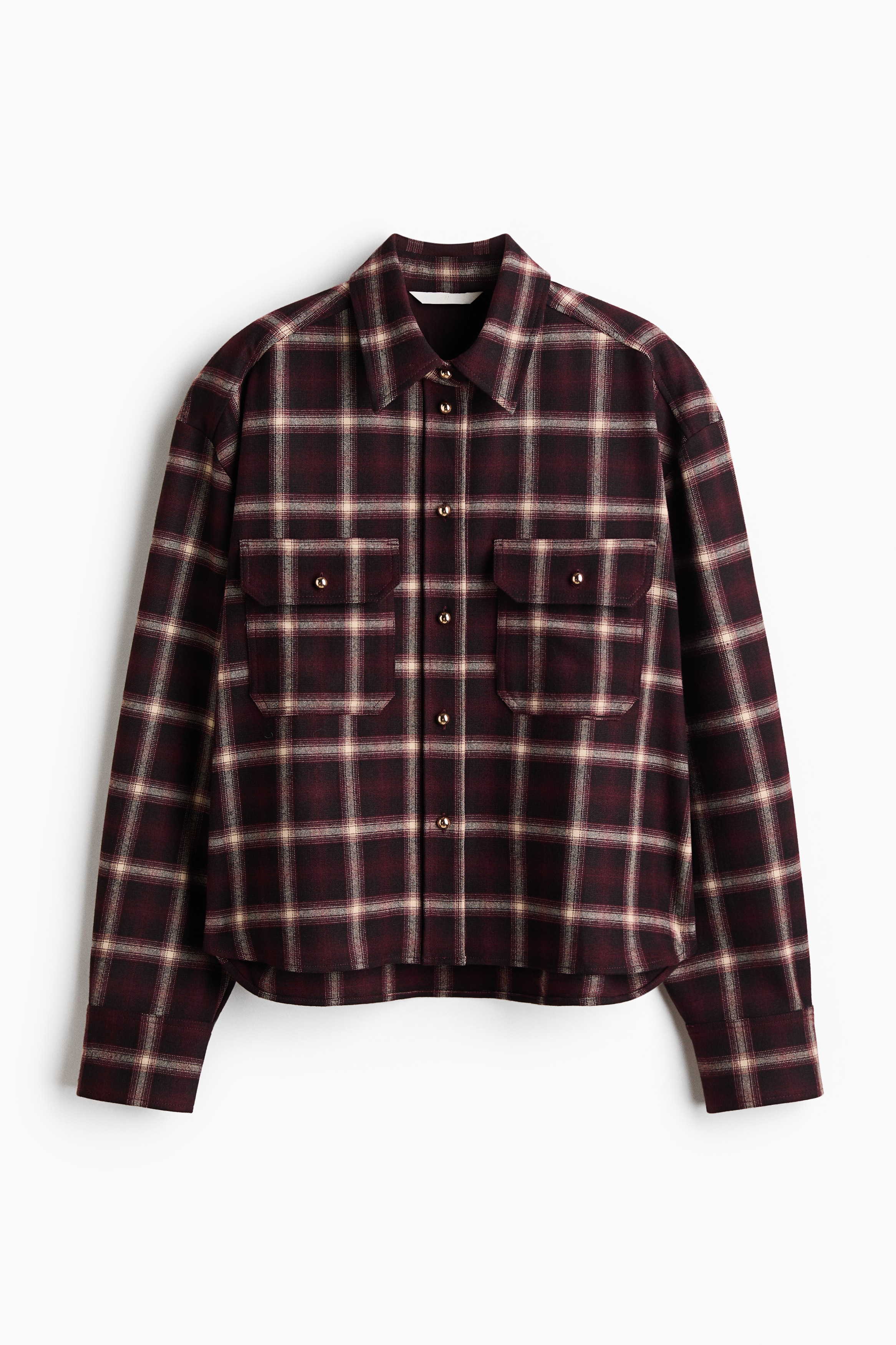 Oversized skjorte i bomuldsflonel