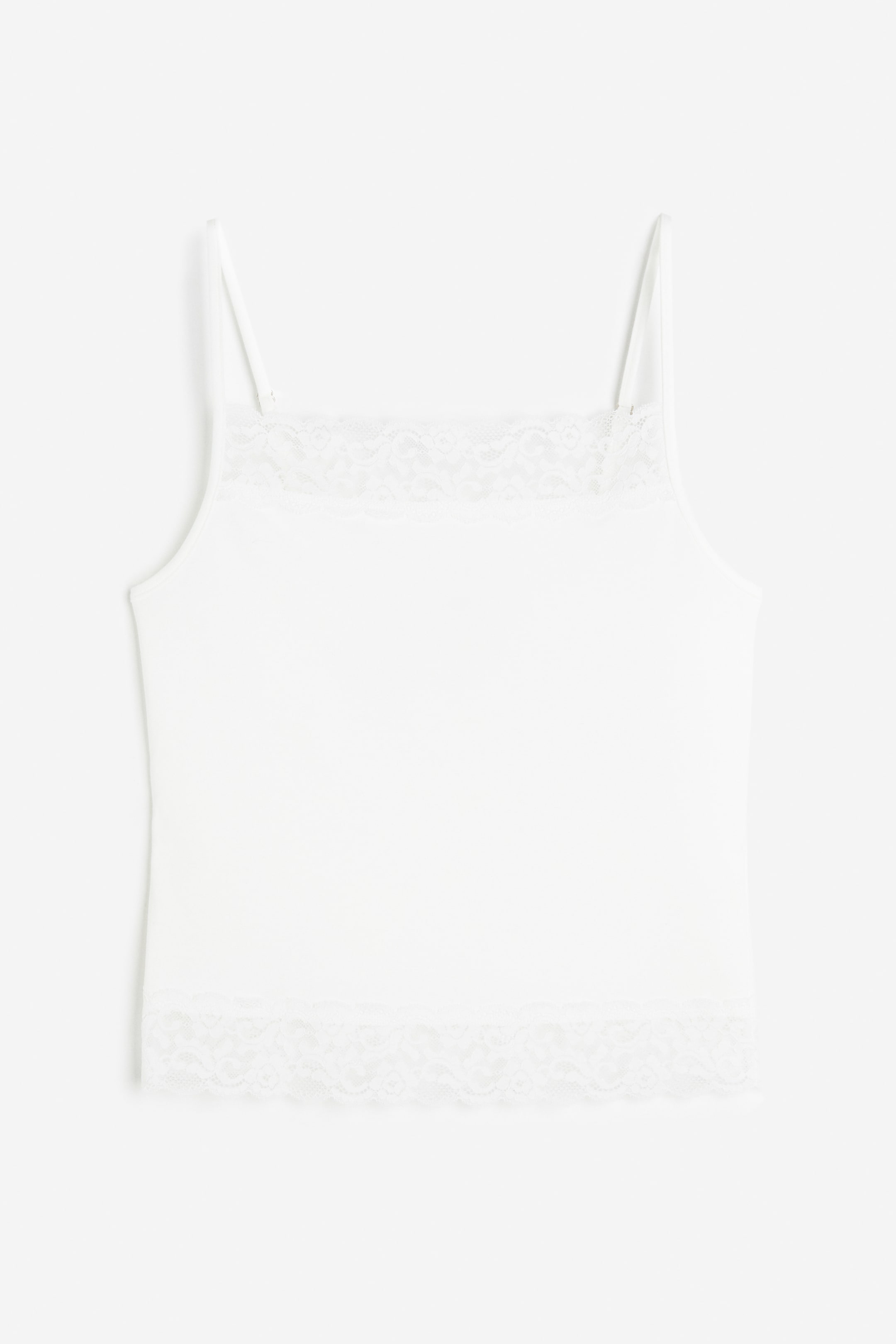 Lace-trimmed Tank Top