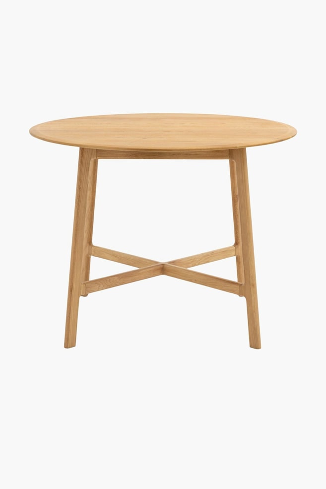 Wooden Round Dining Table - Natural - 1
