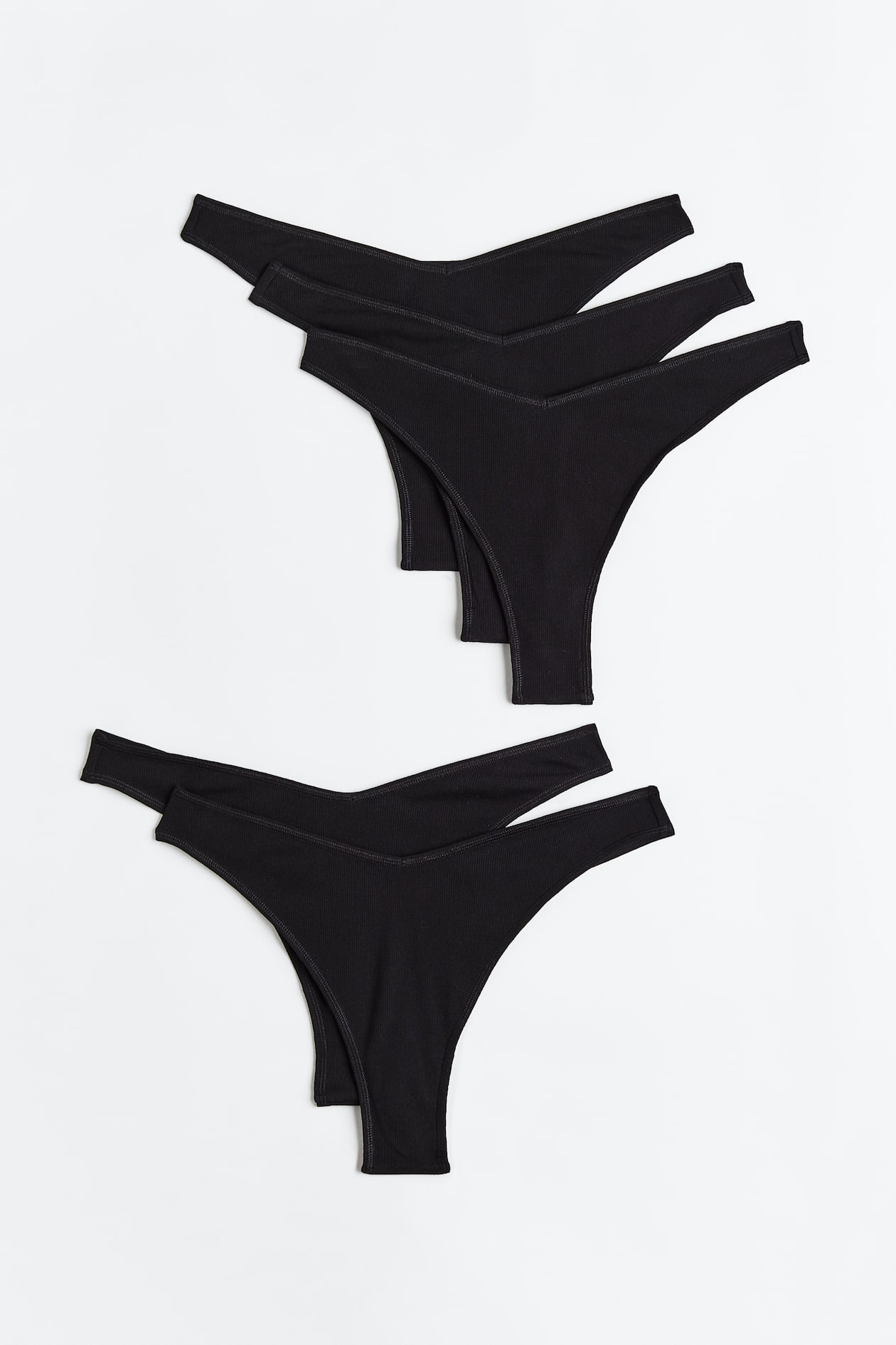 Lot De 5 Strings Coton Arc-en-Ciel - Sous-vêtements Sport Femme Taille Basse