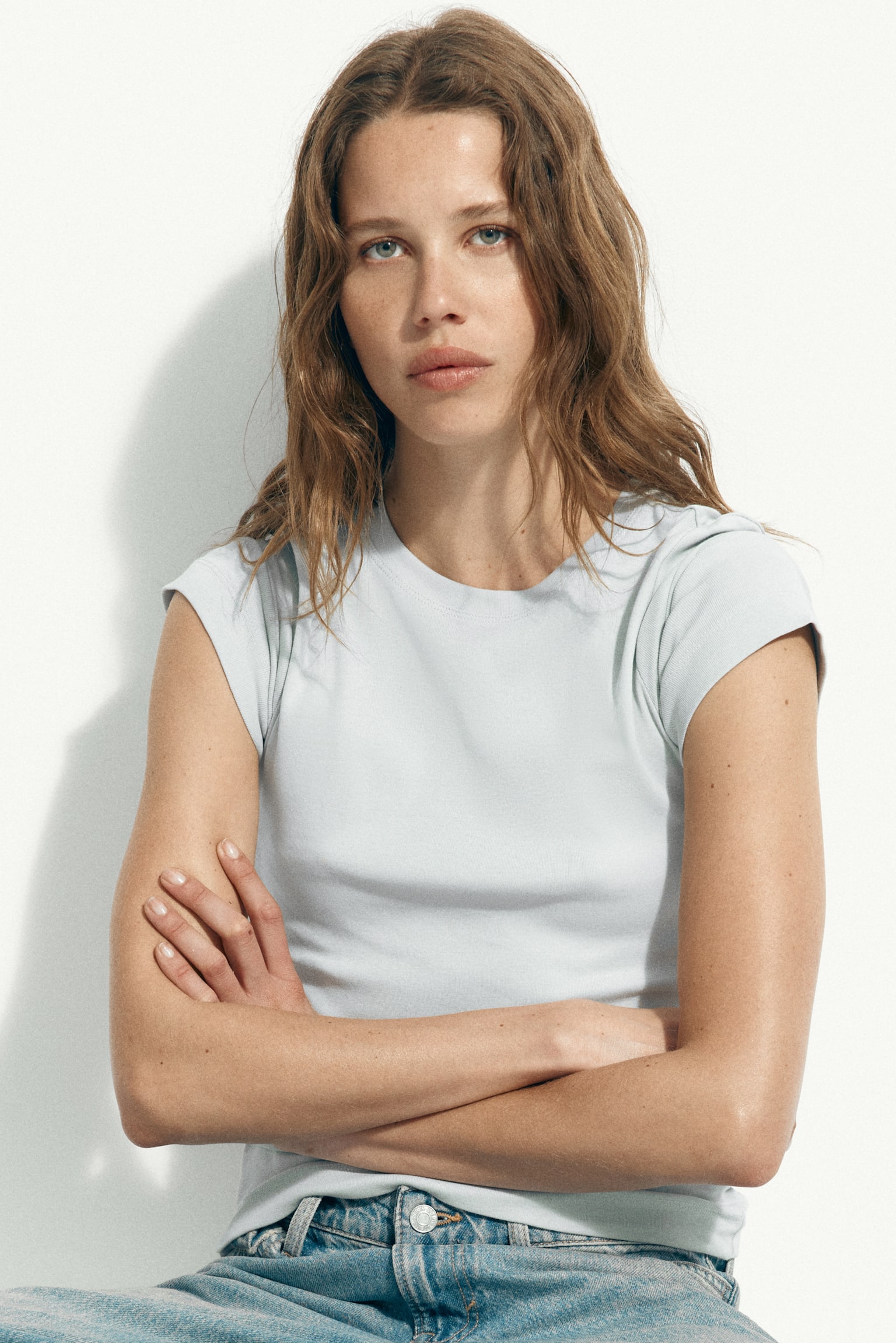 Playera de algodón-Gris tenue claro - 3