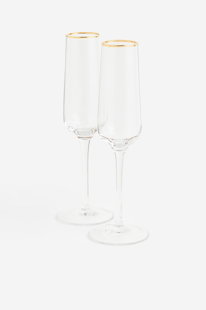 2-pak champagneglas - Klart glas - 1